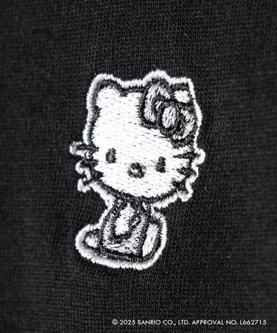 【 HELLO KITTY × me+em select 】ハローキティミニ刺繍チビTシャツ / Hello Kitty mini embroidery chibi T-shirt 【セットアップ着用可能 】