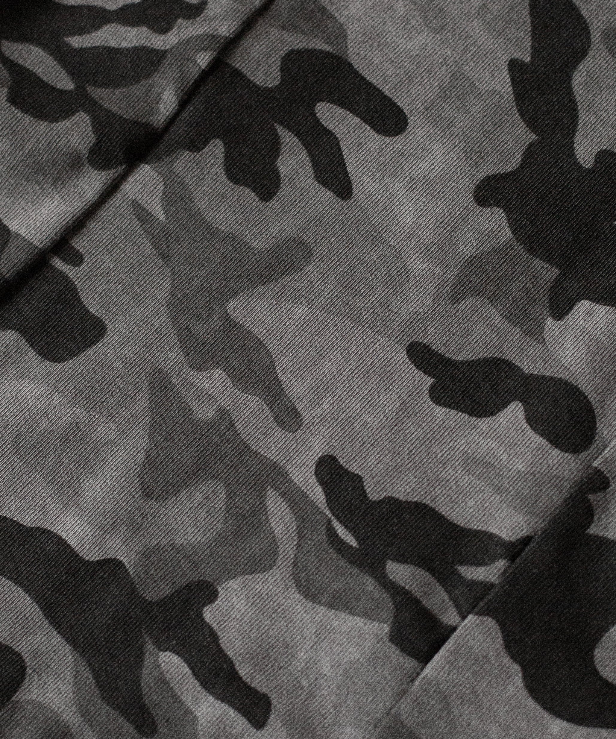 ヴィンテージカモフラカットアウトレースアップワンショルTシャツ / Vintage camouflage cutout laceup one shoulder T-shirt