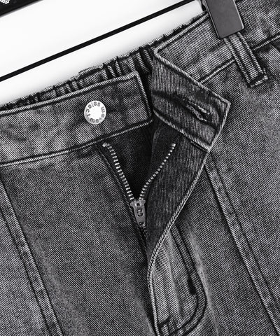 サイドラインストレートカーゴデニムパンツ / sideline straight cargo denim pants