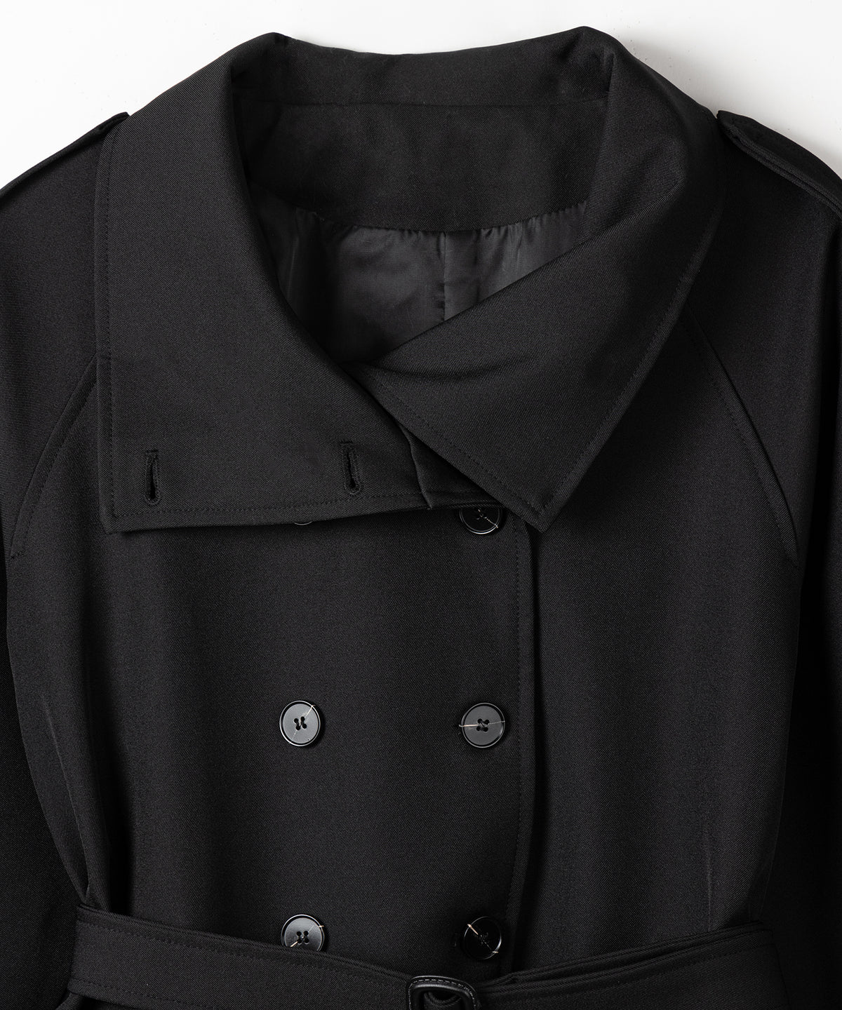2WAYスタンドカラーミドルトレンチコート / 2WAY stand collar middle trench coat