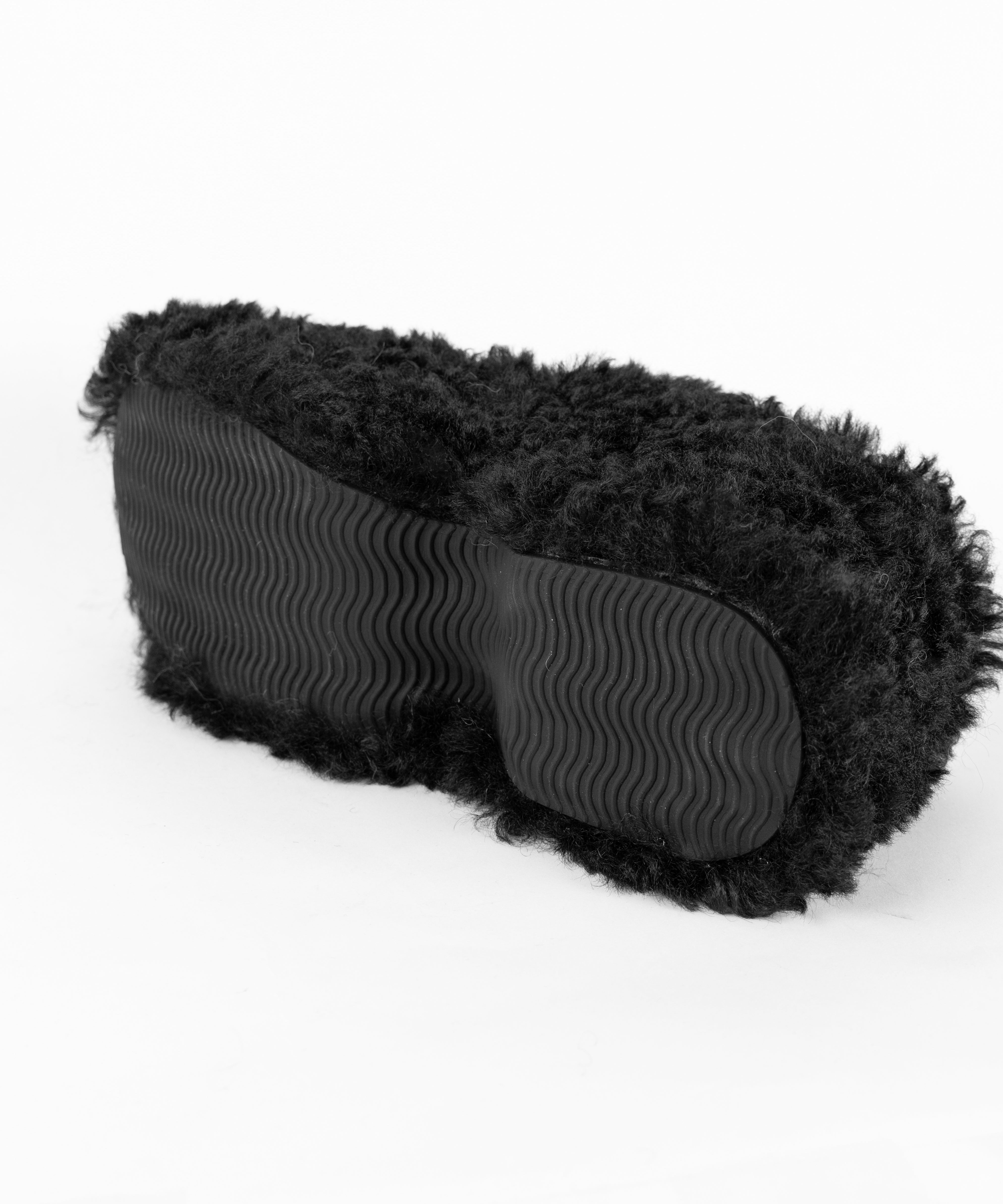 厚底テディボアサボサンダル / platform teddy boa sabo sandals