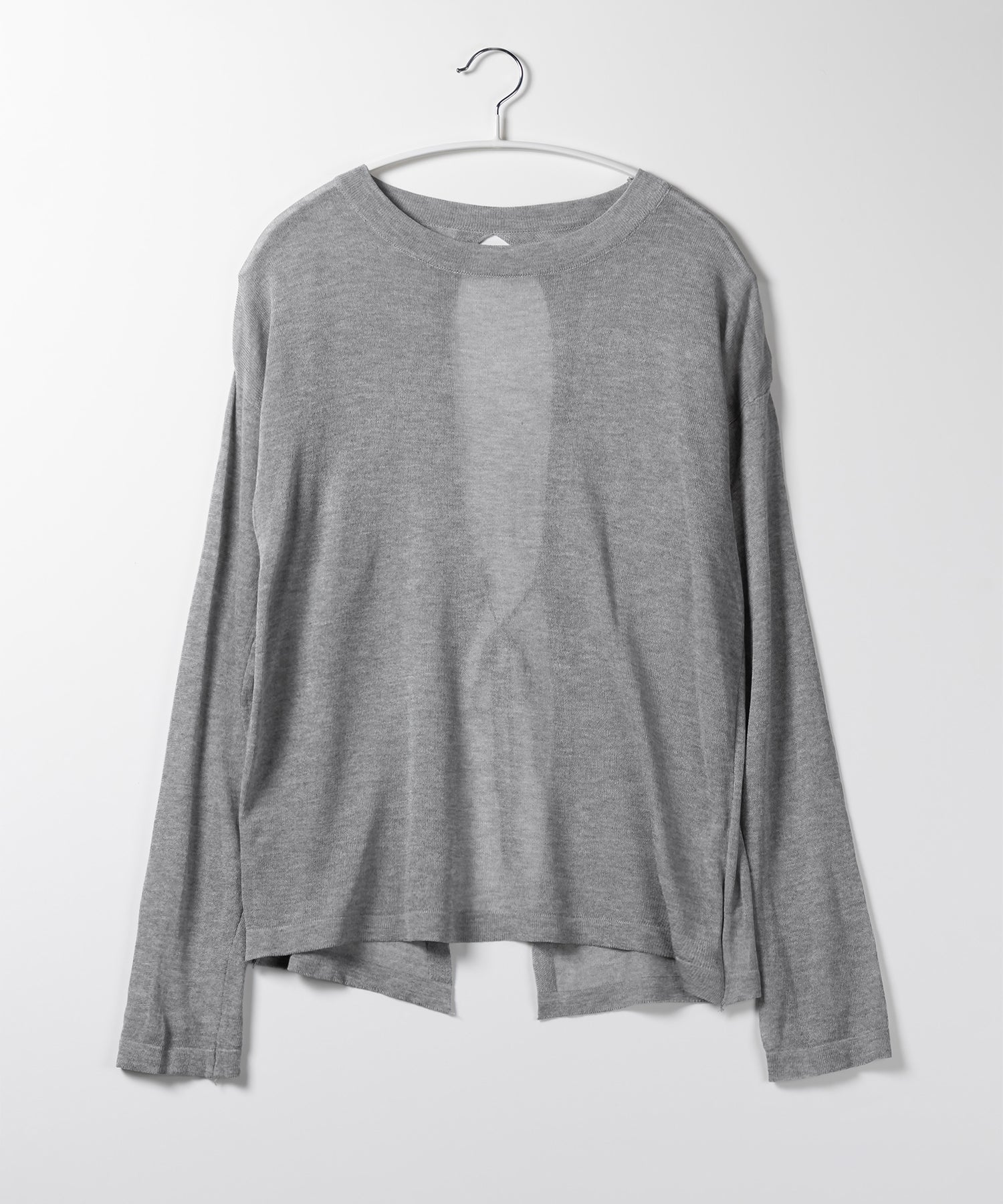 【 選べる7color 】ニュアンスカラーバックスリットオーバーシアーニット / nuance color back slit over sheer knit