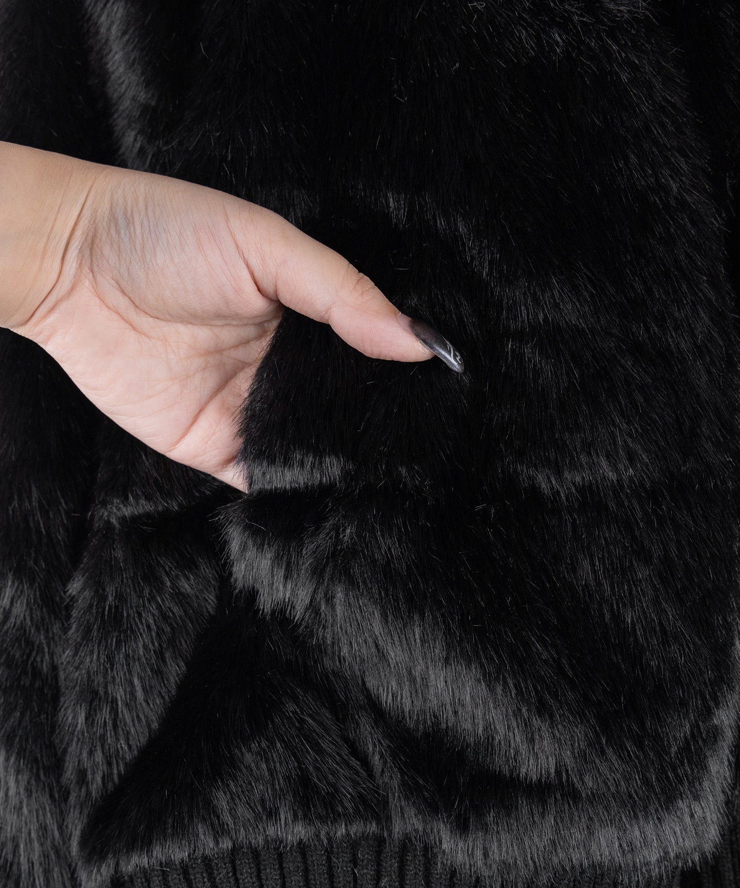 スタンドネックリブフェイクファーショートブルゾン / standneck lib fakefur short blouson