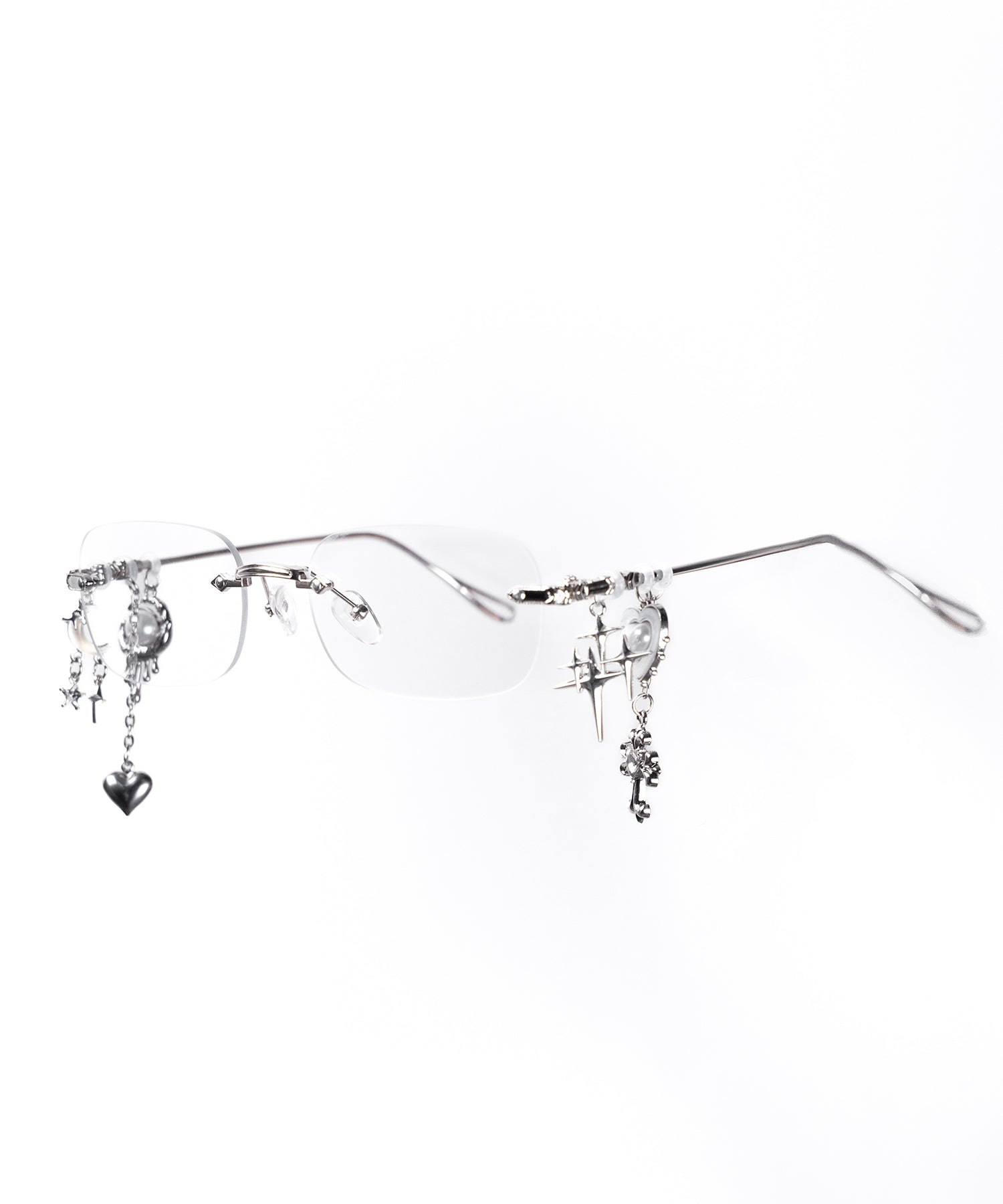 カスタムチャームリムレスメガネ /custom charm rimless glasses