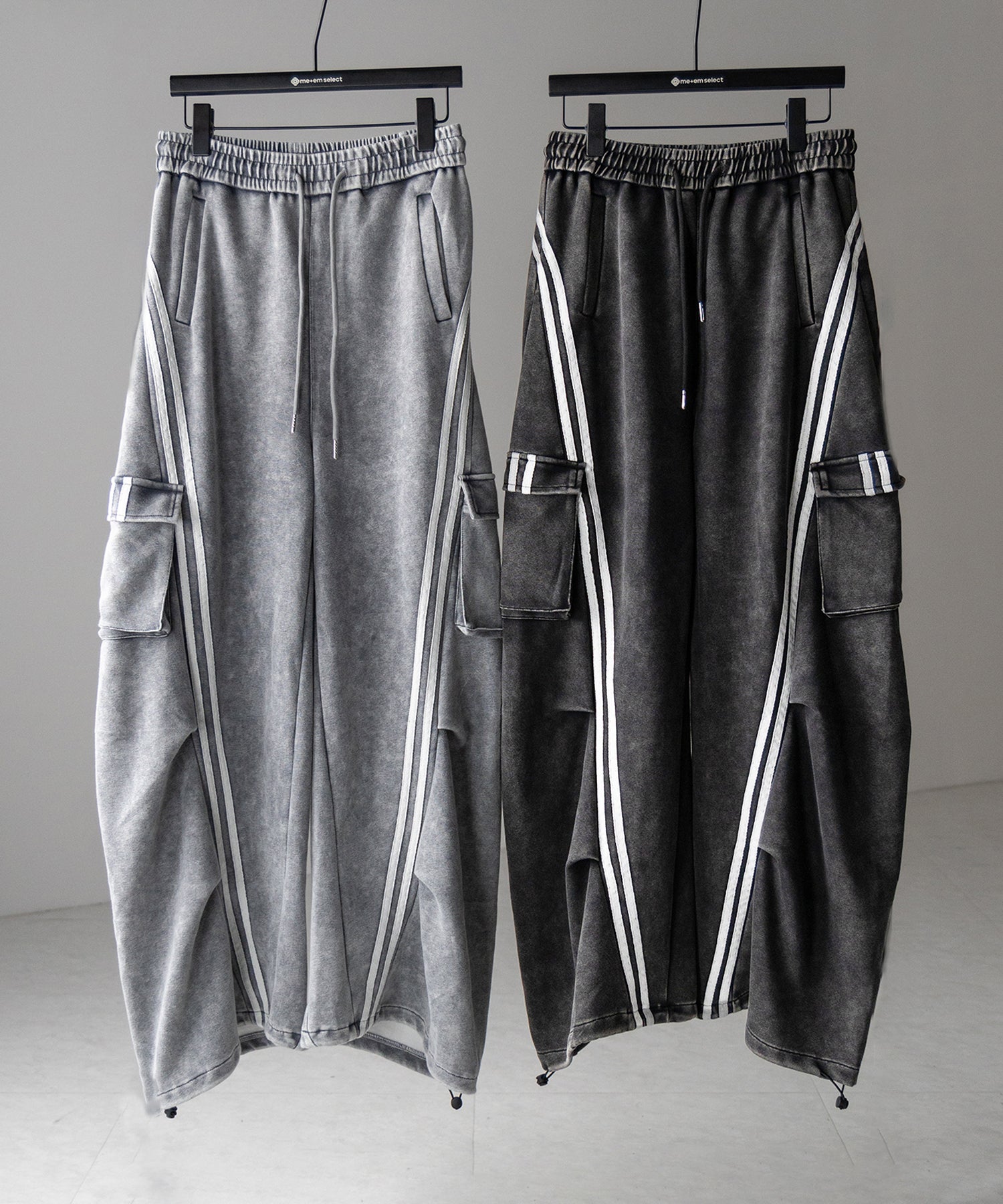 【 裾絞り可能2WAY 】ピグメントヴィンテージサイドラインタックワイドスウェットパンツ / pigment vintage sideline tuck wide sweatpants