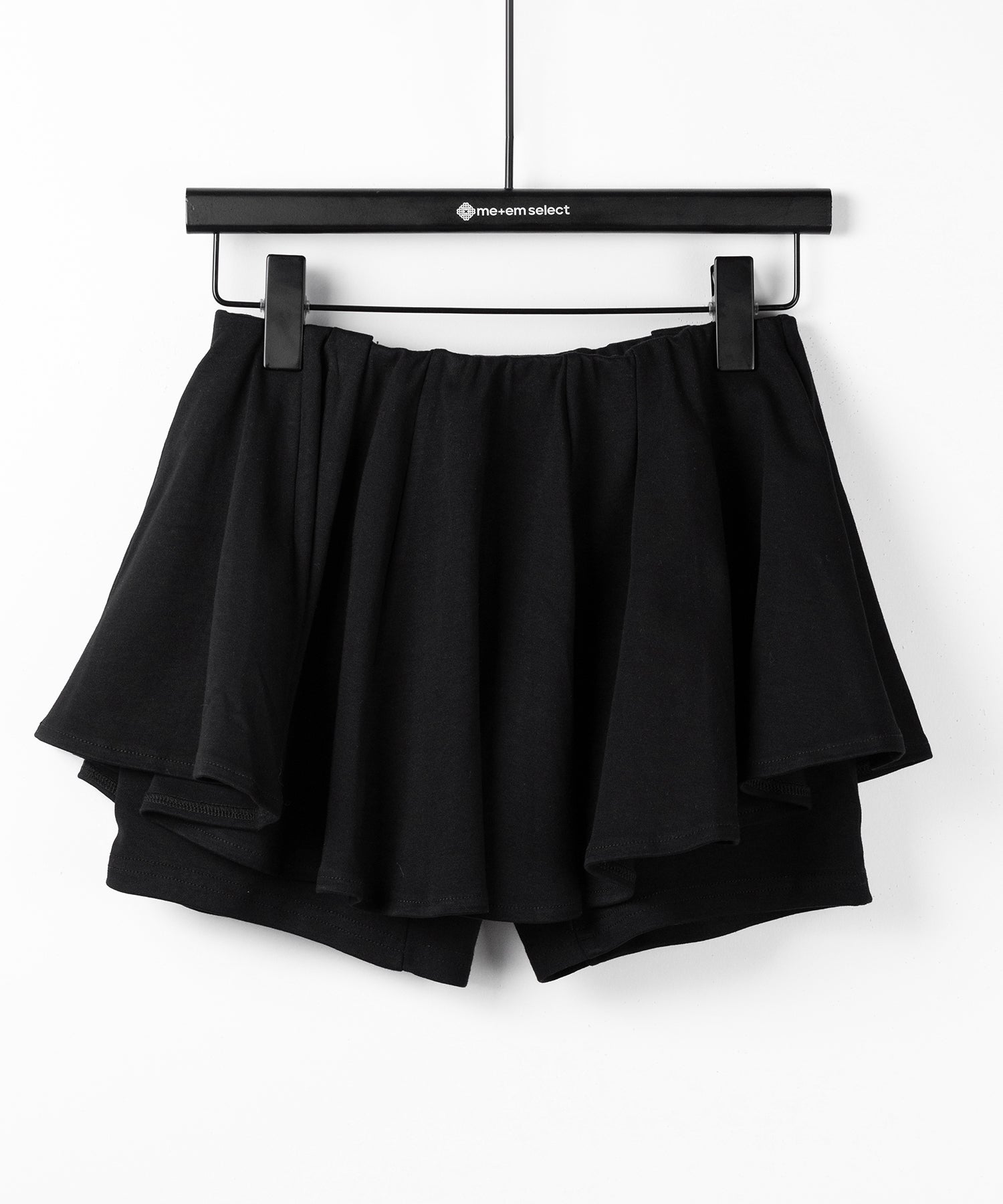 【 セットアップ 】ロゴプレート半袖トップス+フレアミニスカパン SET /( SETUP ) logo plate short sleeve tops + flared mini skirt pants