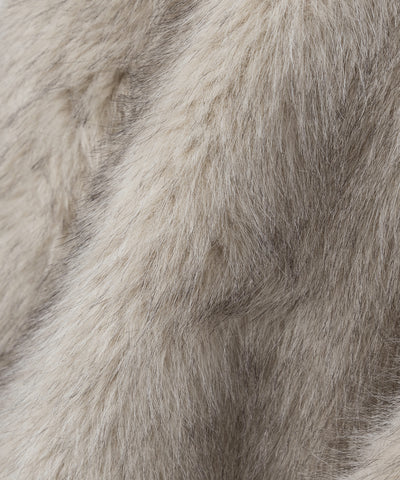 【 リバーシブル2WAY】ビッグフーディボリュームフェイクファーブルゾン / Reversible big hoodie volume fake fur blouson