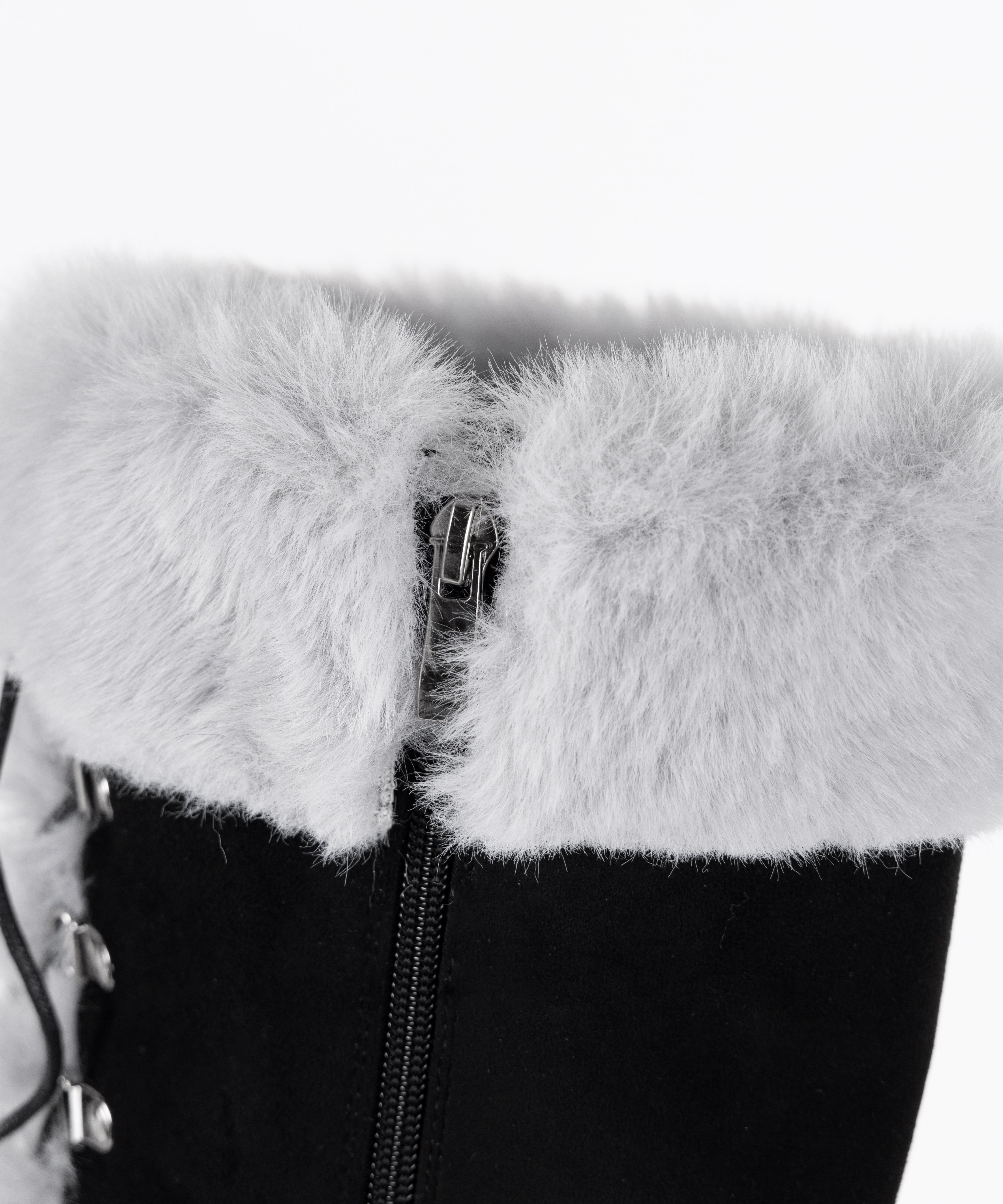 厚底レースアップムートンロングブーツ / platform laceup mouton long boots