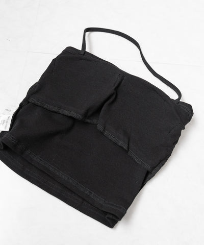 【 2点セット 】フロントリボンショートカーディガン+ ホルターキャミソール SET / front ribbon short cardigan + halter camisole SET