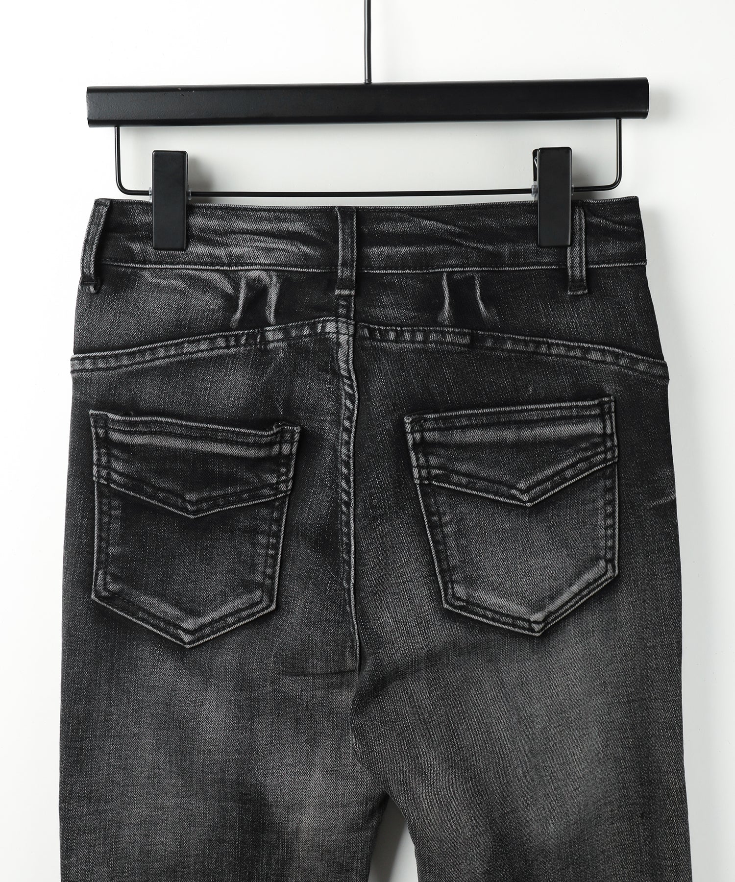 ヴィンテージライクフリンジストレッチフレアデニム / Vintage-like fringe stretch flare denim