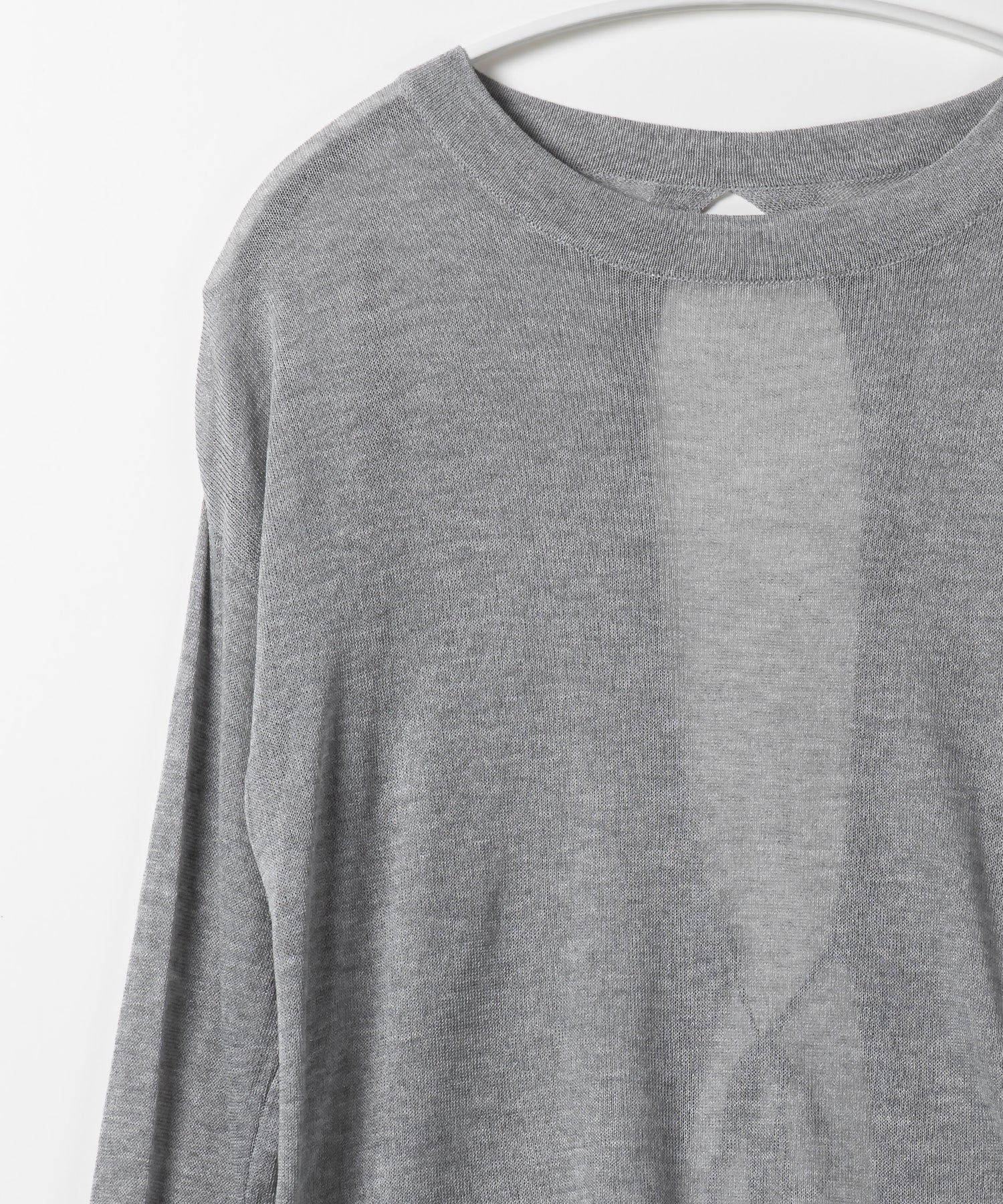 【 選べる7color 】ニュアンスカラーバックスリットオーバーシアーニット / nuance color back slit over sheer knit