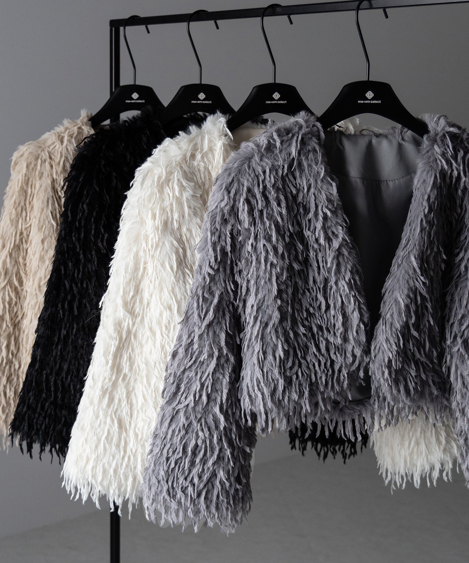 【 4color 】ムードフェザーワイドスリーブショートカーディガン/ mood feather wide sleeve short cardigan