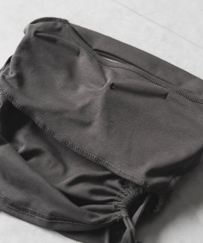 【 カップ付き / 2WAY 】クロスストラップリボンカットアウトショートキャミソール / cross strap ribbon cutout short camisole