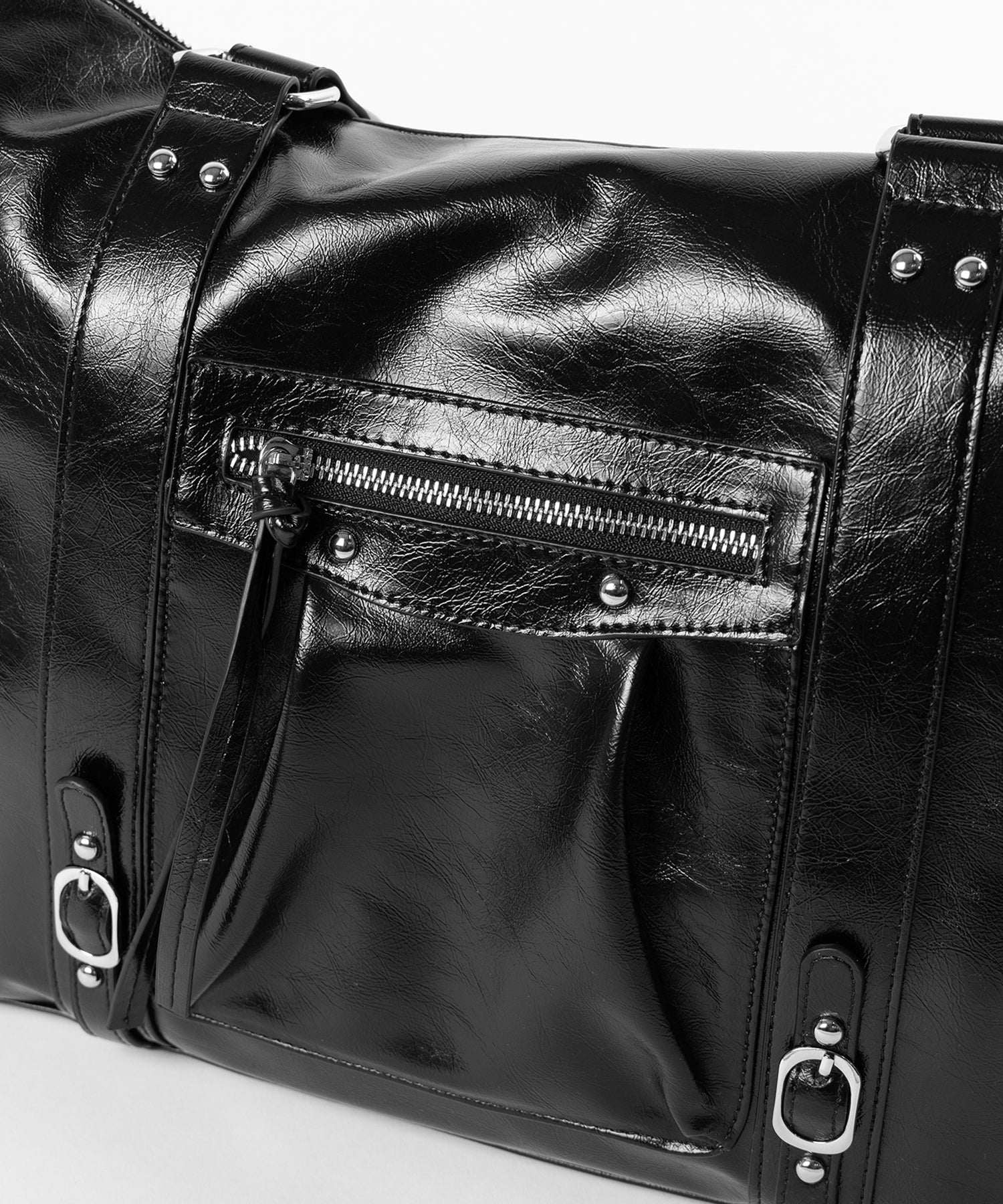 ヴィンテージフェイクレザーボストンエディターズバッグ / vintage fake leather boston editors bag