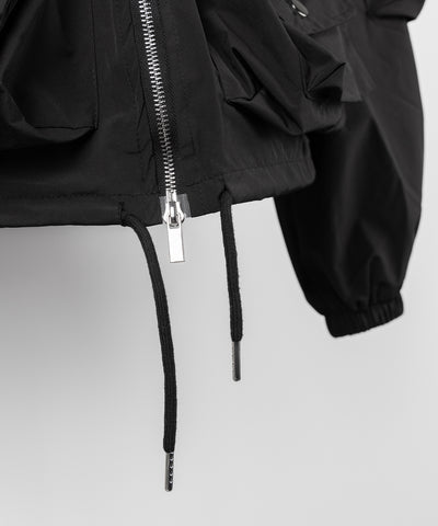【 セットアップ 】アウトポケットオフショルカーゴブルゾン & ダブルジップカーゴミニスカート SET / out pocket off shoulder cargo blouson & double zip cargo mini skirt SET