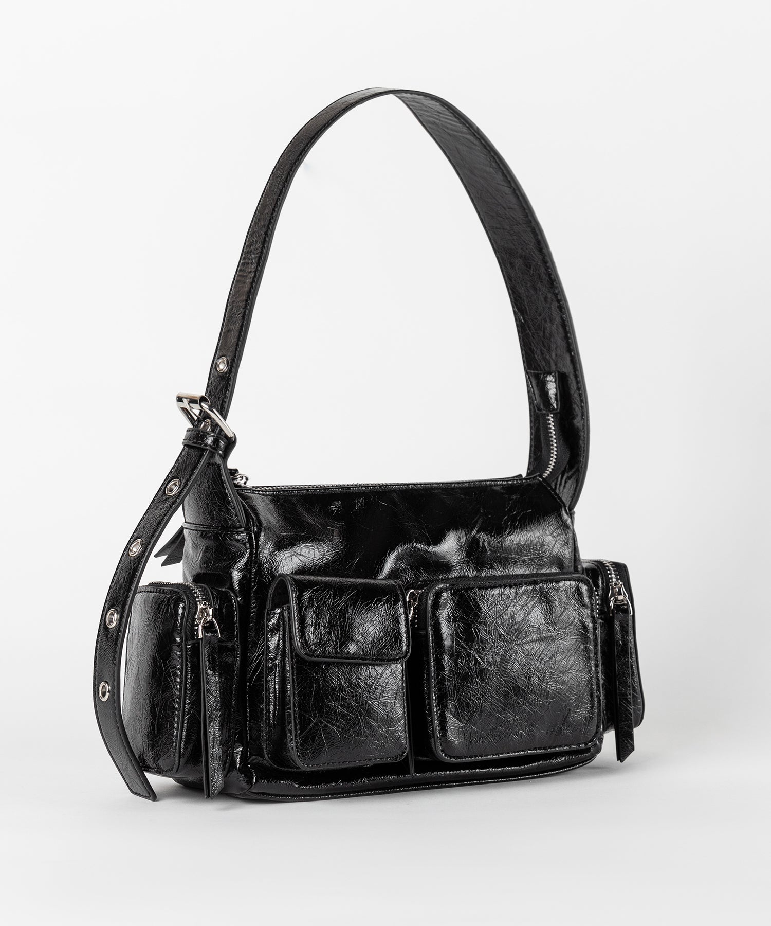 【 3color 】4アウトポケットヴィンテージスクエアショルダーバッグ / 4 outpocket vintage square shoulder bag