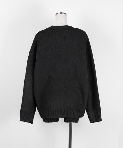 【 ニットセットアップ 】フラッフィーオーバーサイズニット + ニットショートパンツ SET / fluffy over size knit + knit short pants SET