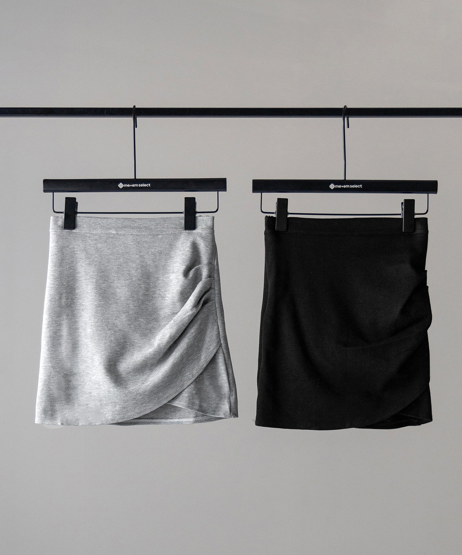 【 インパン裏地付 】サイドタックギャザータイトミニスカート /side tuck gather tight mini skirt