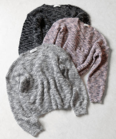 フラッフィーメランジルーズシャギーニット【韓国製】