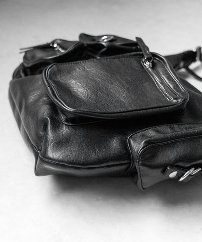 5アウトポケットマットヴィンテージワンハンドルショルダーバッグ / 5 out pocket matte vintage one handle shoulder bag