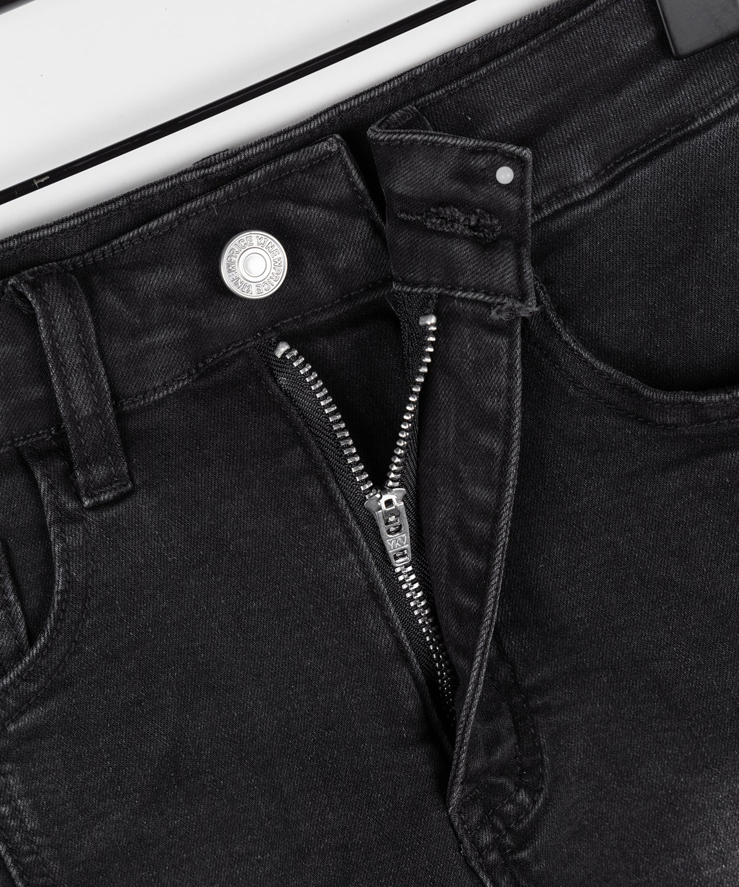 ミニスリットストレッチレイヤードデニムミニスカパン / mini slit stretch layered denim mini skirt pants