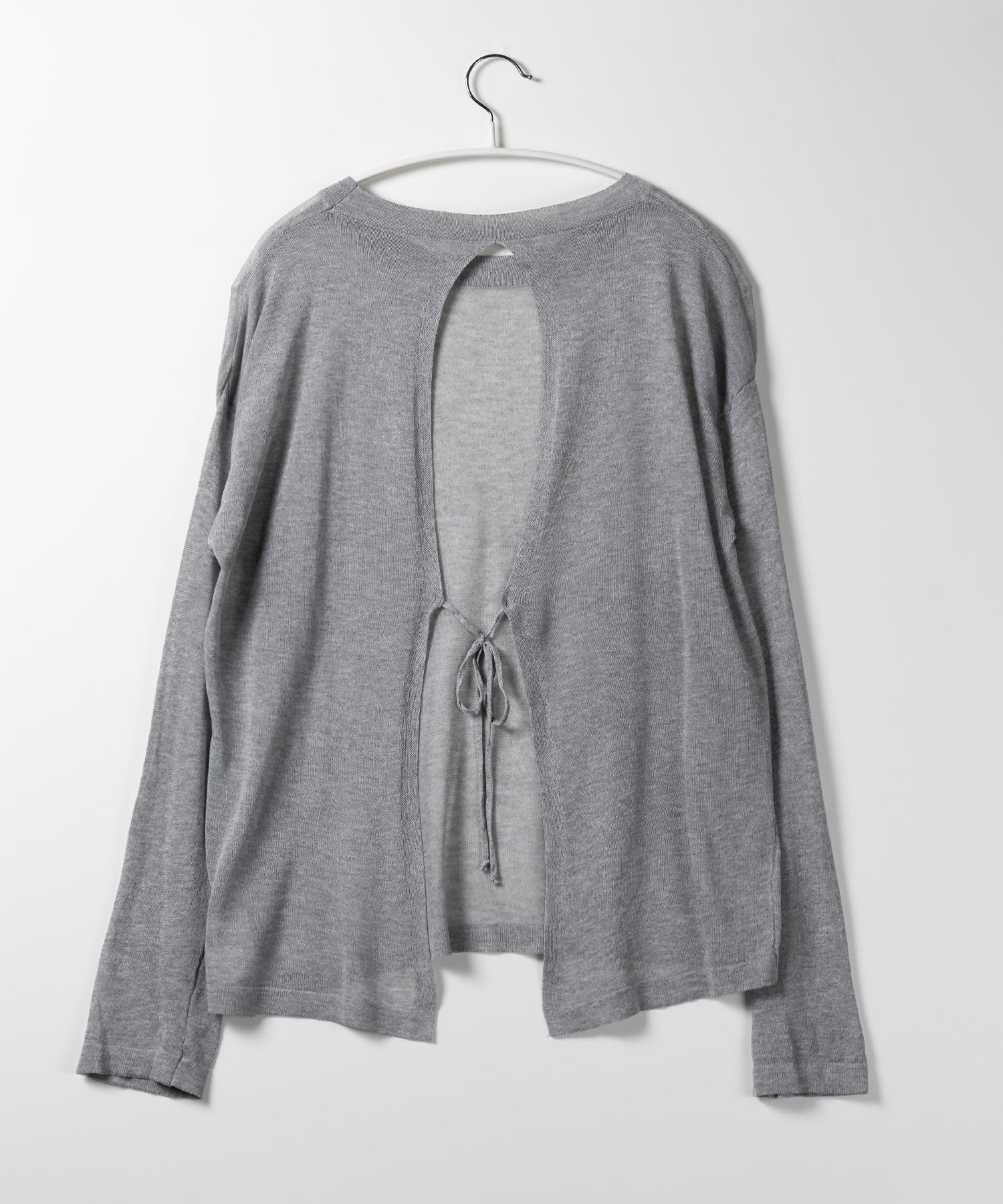 【 選べる7color 】ニュアンスカラーバックスリットオーバーシアーニット / nuance color back slit over sheer knit