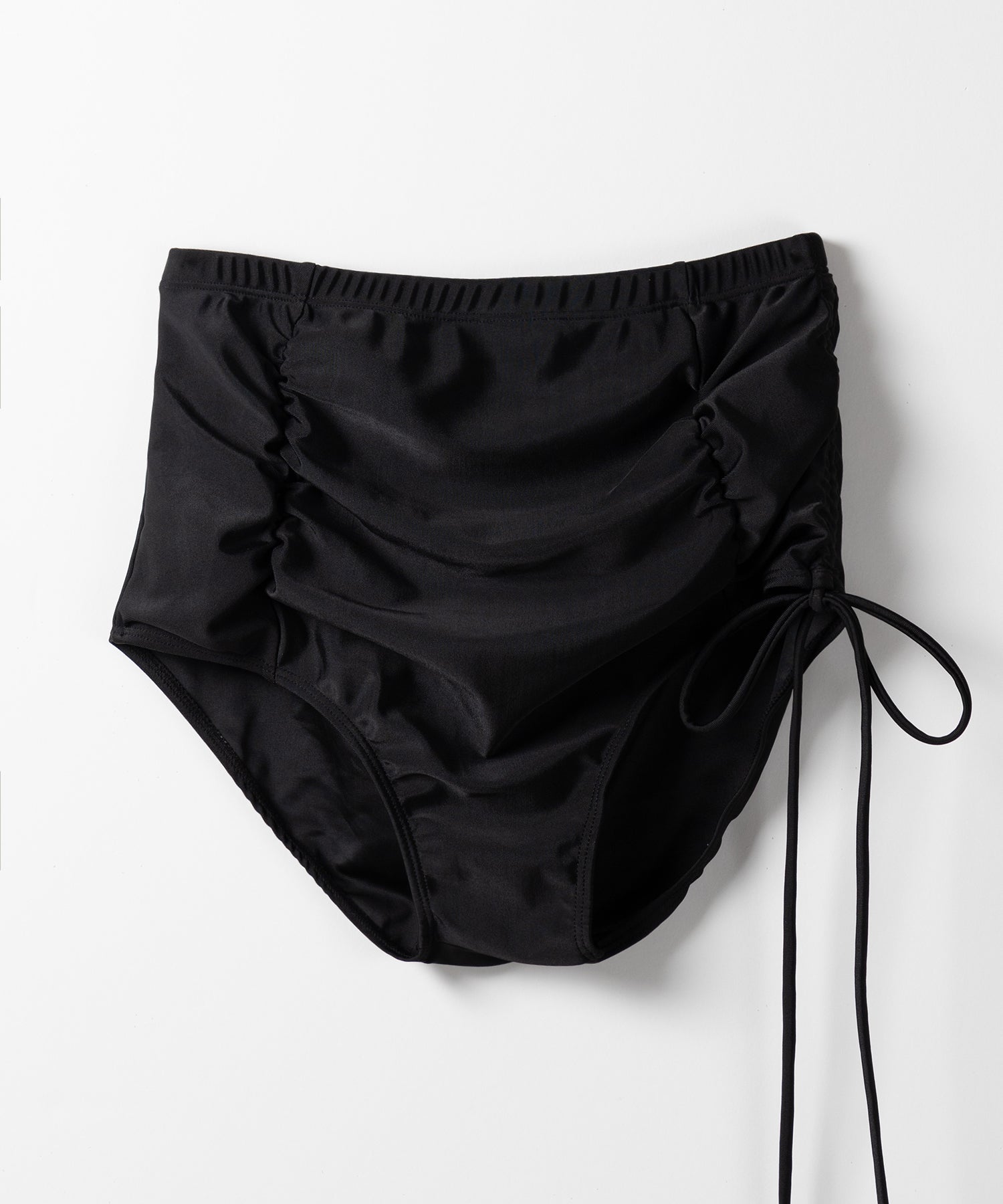 【 レディース水着/3点セット 】シアートップス付き ストラップリボンカットアウトワンショルハイウエストビキニ / sheer tops set strap ribbon cutout one shoulder high waist bikini