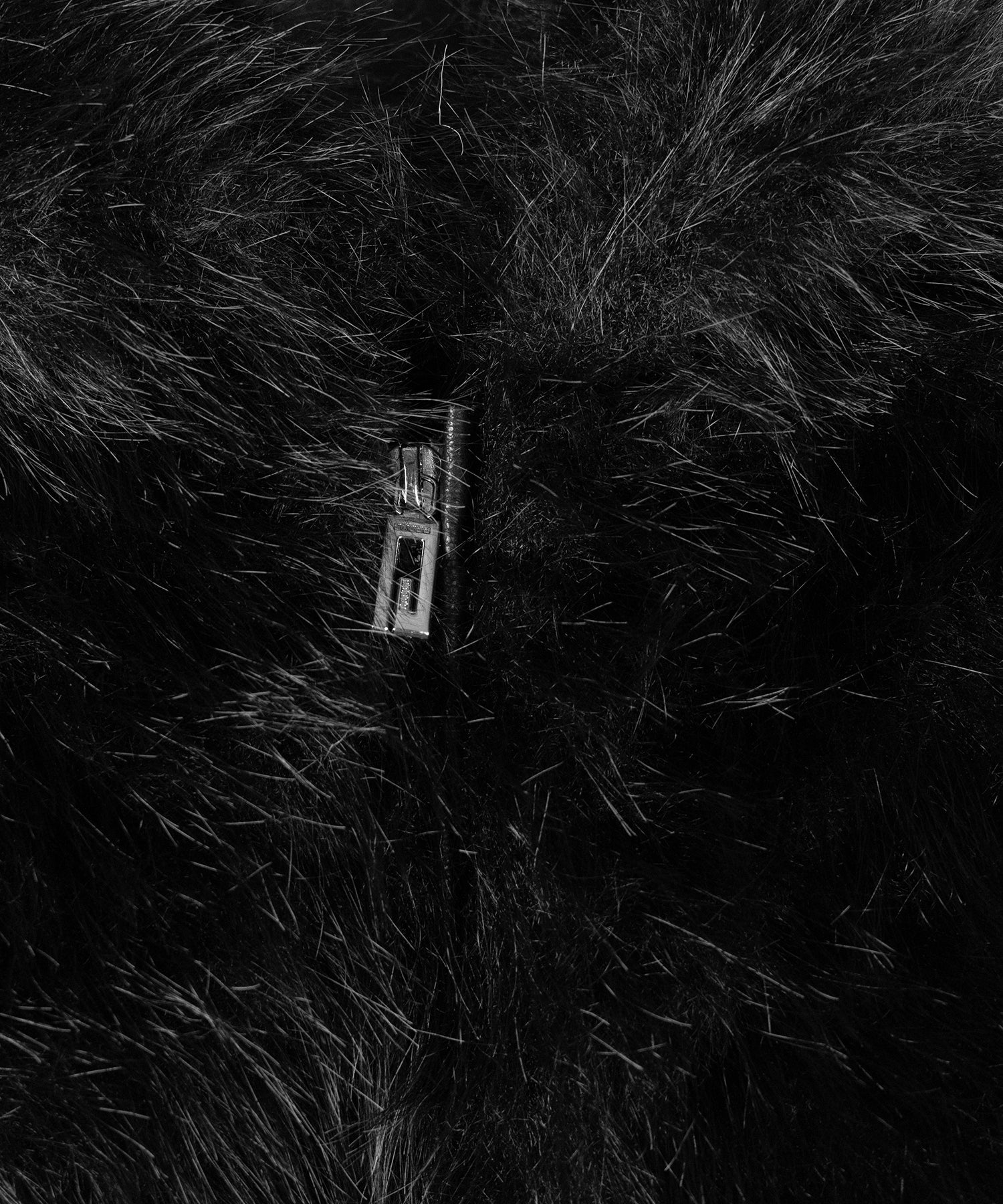 フェイクファーフーディミドルコート / fake fur hoodie middle coat