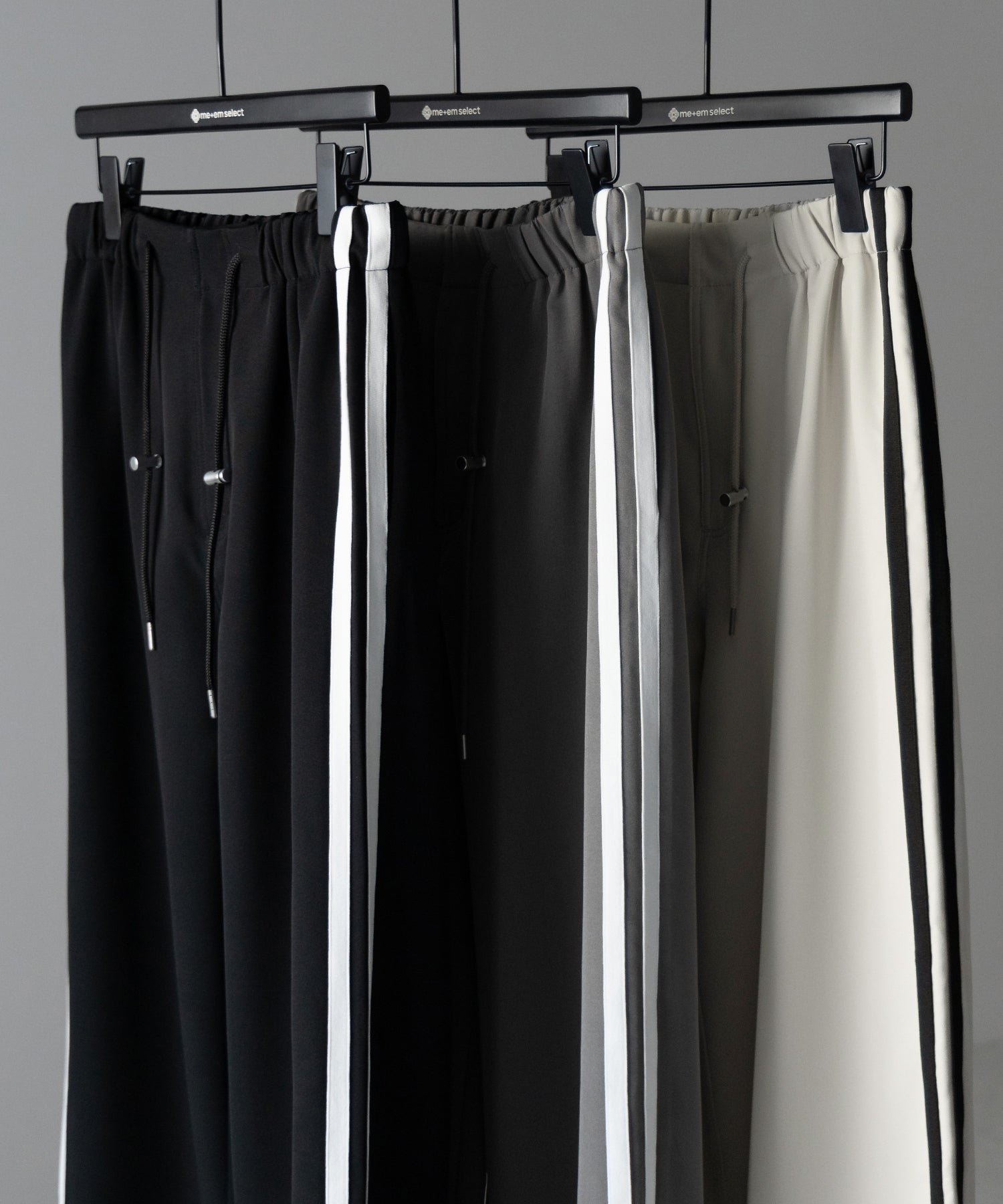【 3size/3color 】2WAYドロストサイドラインルーズトラックワイドパンツ