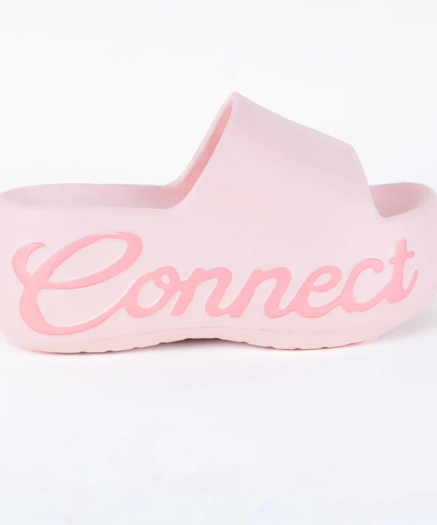 レタリングロゴ厚底スライドサンダル / lettering logo platform slide sandals