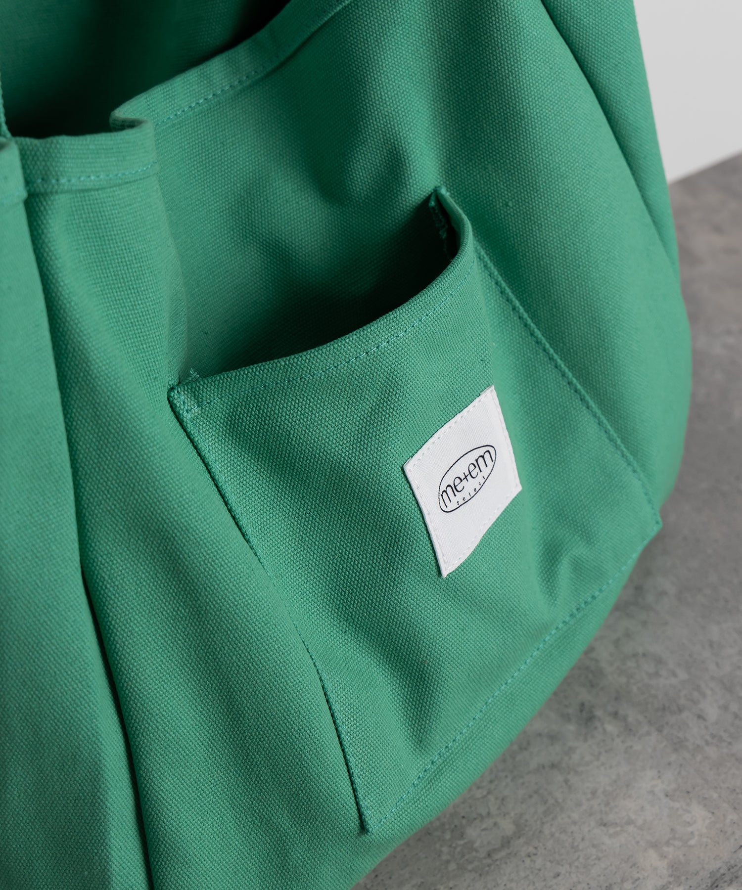 【 7color /大容量 】ミームセレクトオリジナルタグキャンバスカラートートバッグ / me+em select original tag canvas color totebag