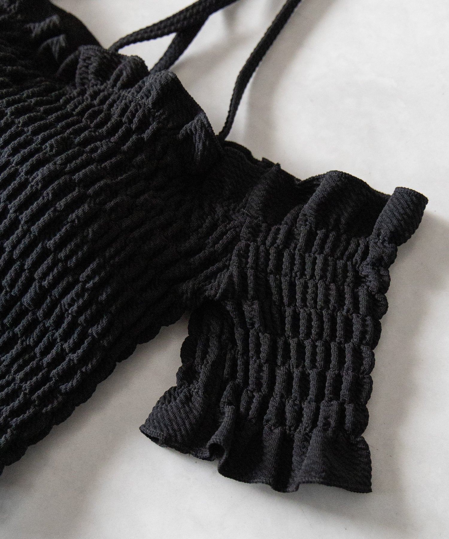 【 レディース水着/2点セット 】オフショルダーシャーリングギャザーハイウエストビキニ / off shoulder shirring gather highwaist bikini