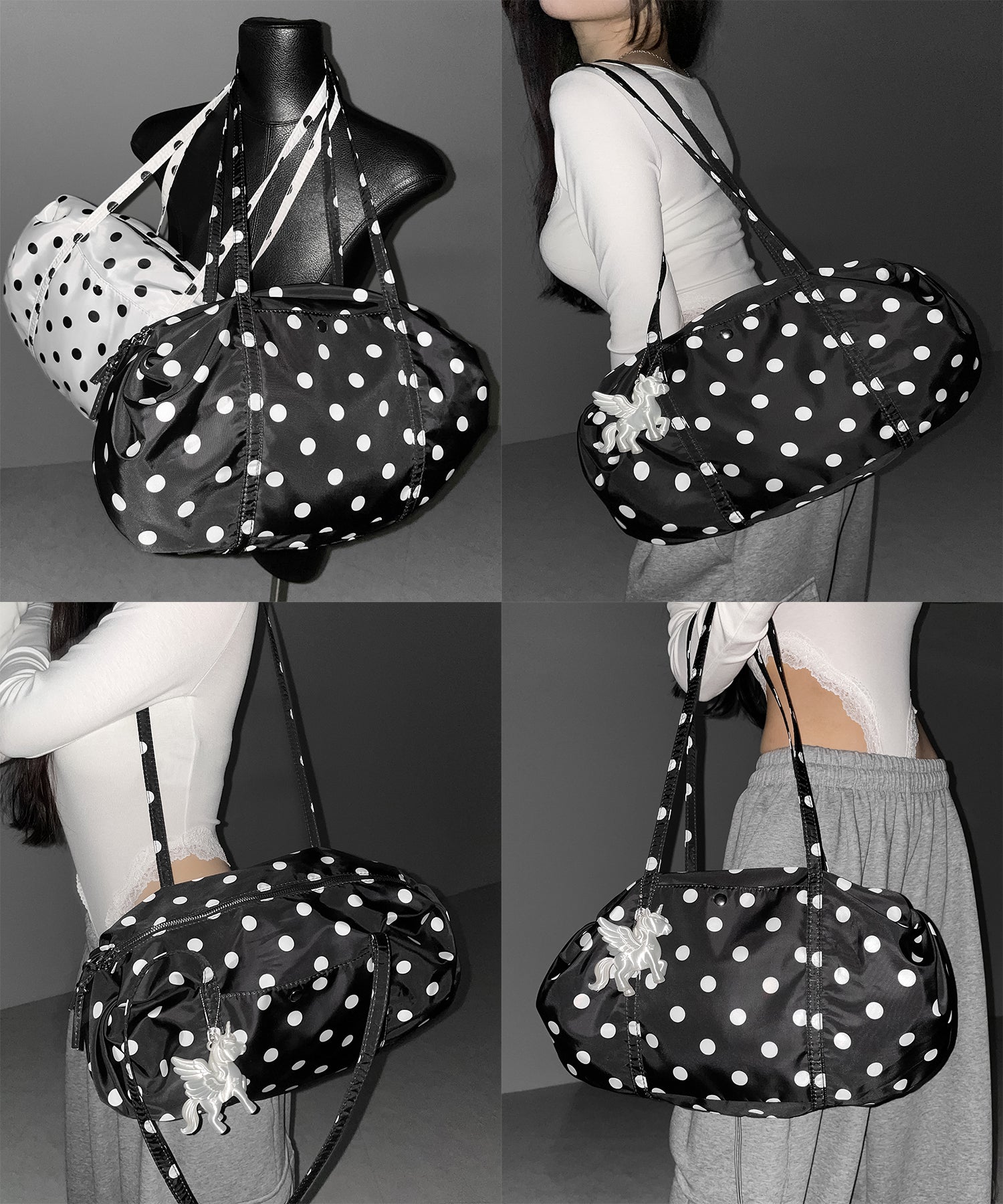 ドットミニボストンショルダーバッグ / Dot mini boston shoulder bag