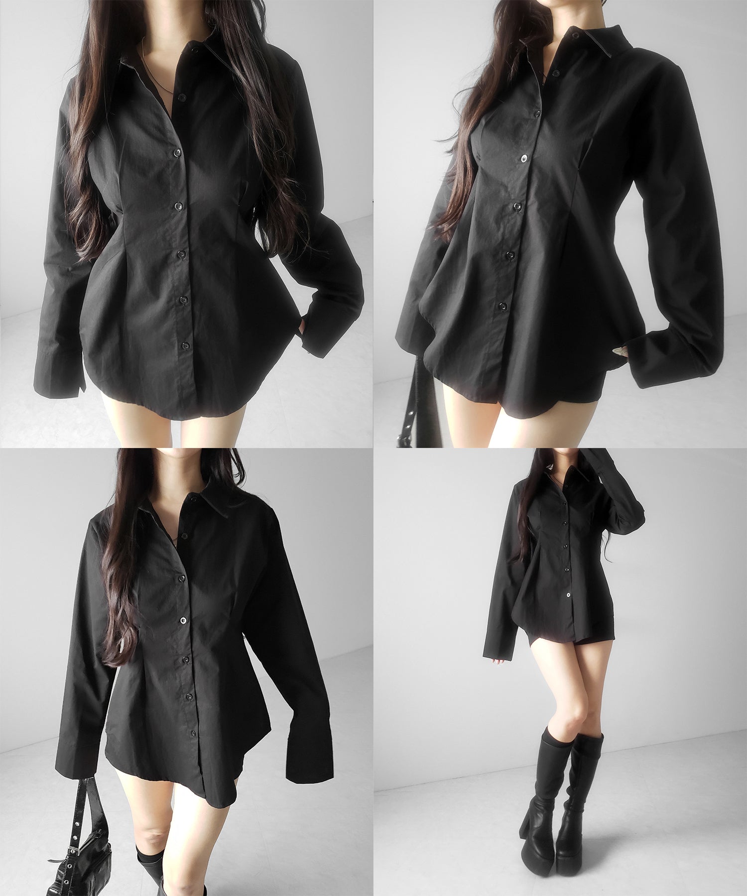 ウエストタックフレアレディシャツ / waist tuck flare lady shirts