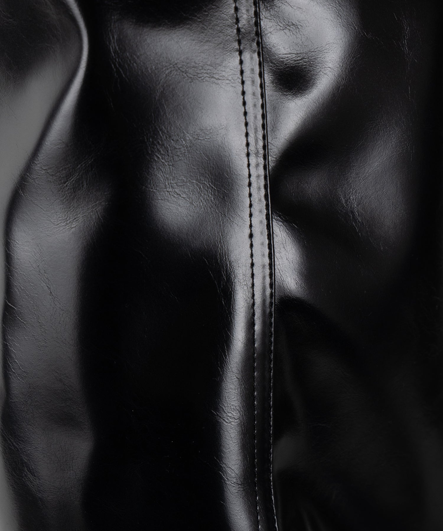 【 2color 】ポインテッドトゥフェイクレザーカバーロングブーツ / pointed toe fake leather covered long boots