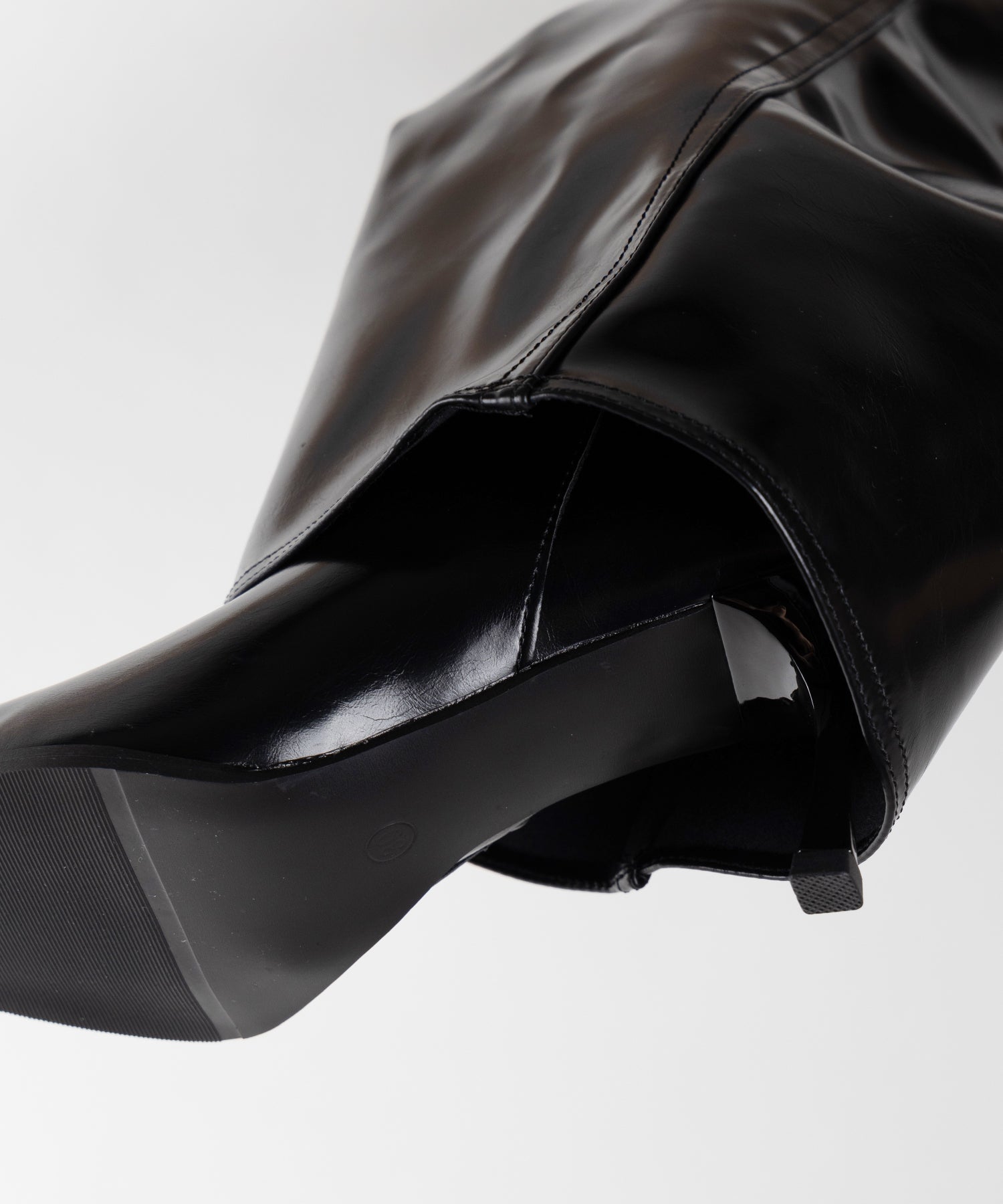 【 2color 】ポインテッドトゥフェイクレザーカバーロングブーツ / pointed toe fake leather covered long boots