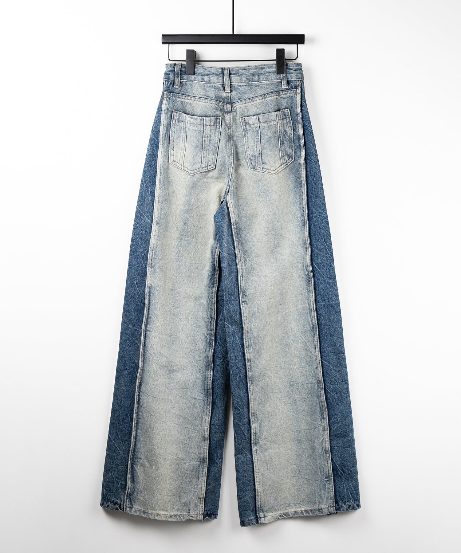 【 4size 】ヴィンテージライクサイドタックストレートデニム /vintage like side tuck straight denim
