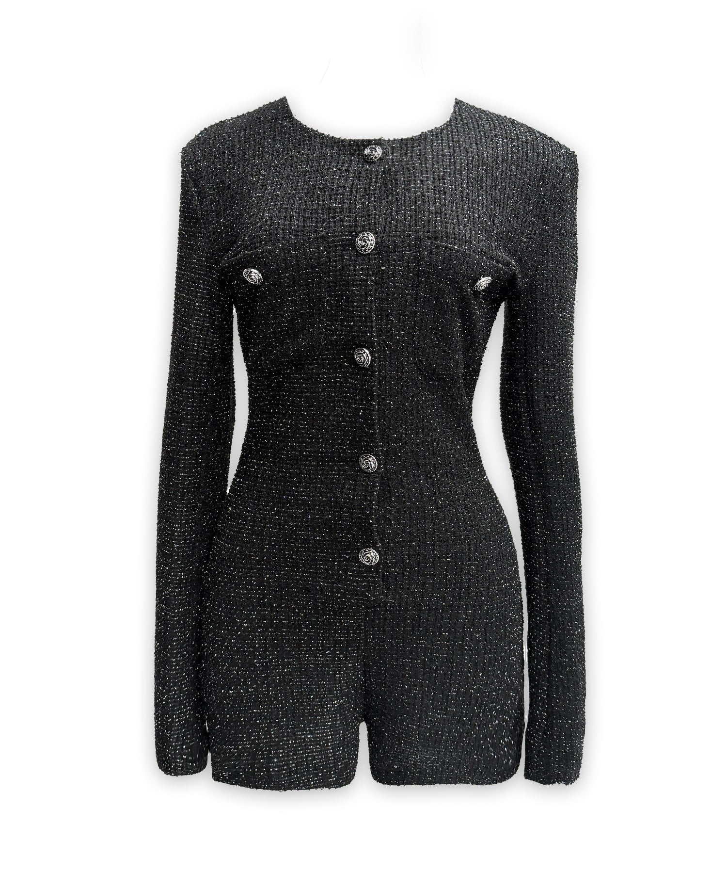 ブラックツイードレディミニオールインワン / black tweed lady mini allinone