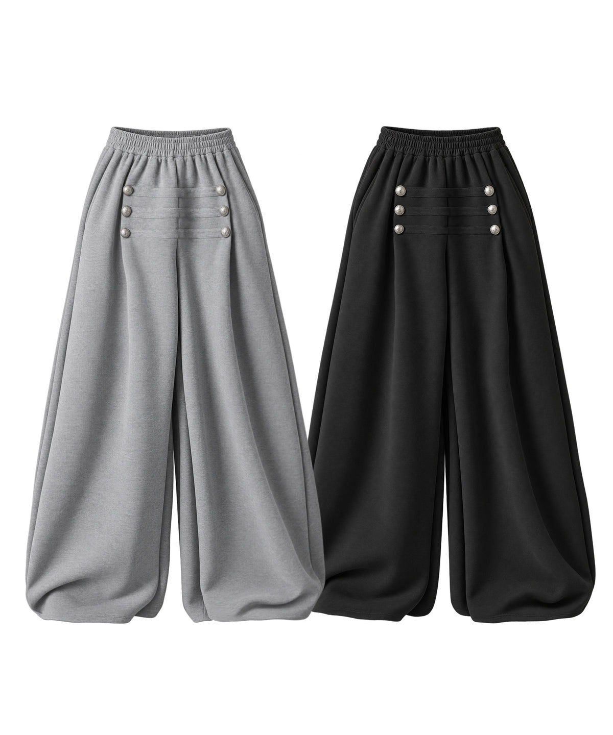 【 微起毛 】ナポレオンデザインボリュームワイドパンツ / napoleon design volume wide pants