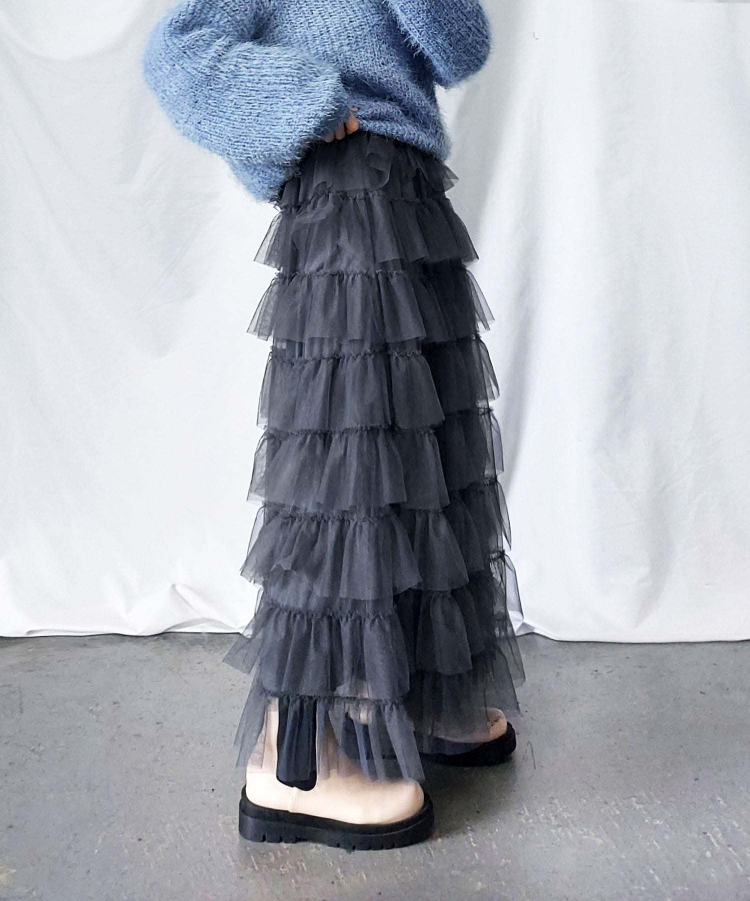 チュールフリルボリュームスカート《 NEWカラー3色追加! 》 Sサイズ仲間入り