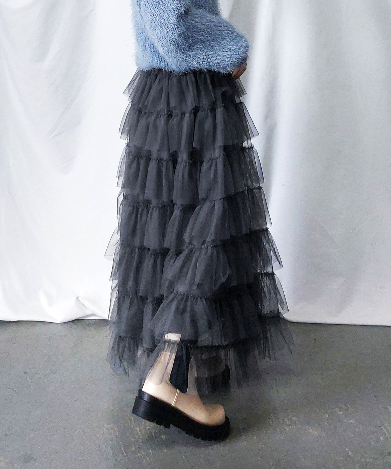 チュールフリルボリュームスカート《 NEWカラー3色追加! 》 Sサイズ仲間入り