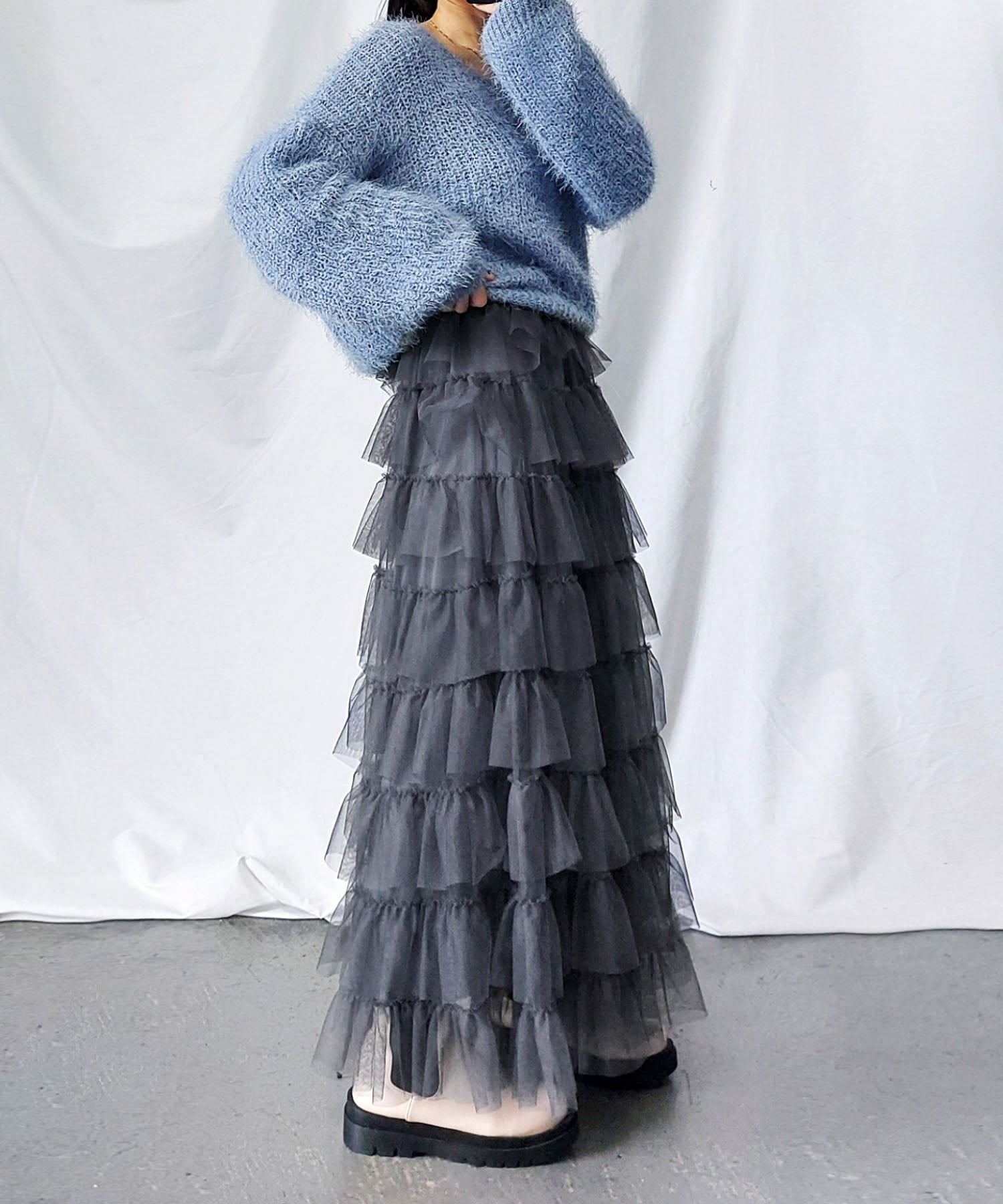 チュールフリルボリュームスカート《 NEWカラー3色追加! 》 Sサイズ仲間入り