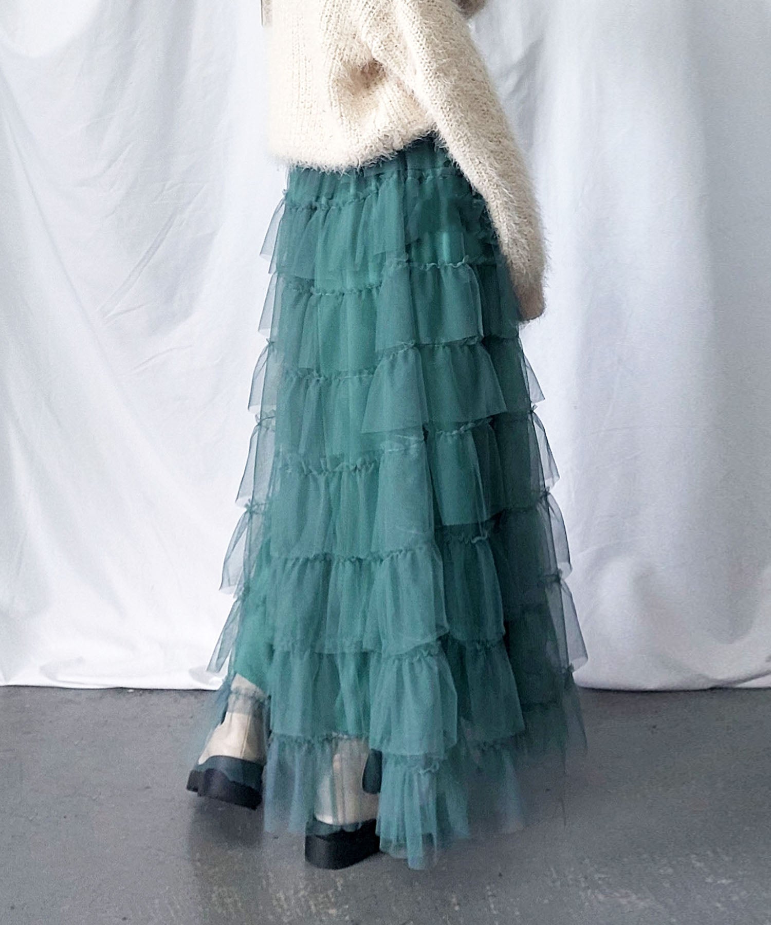 チュールフリルボリュームスカート《 NEWカラー3色追加! 》 Sサイズ仲間入り