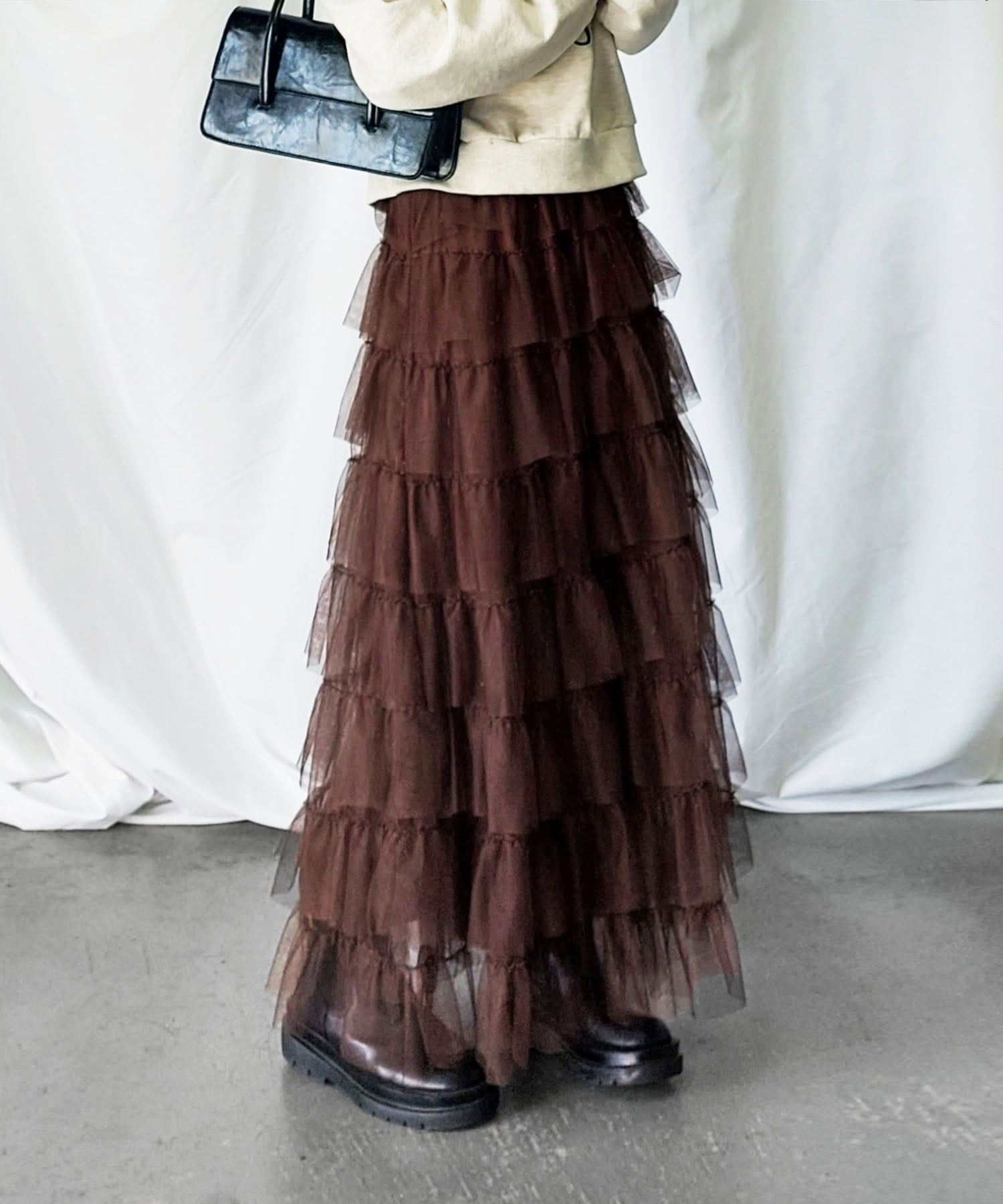 チュールフリルボリュームスカート《 NEWカラー3色追加! 》 Sサイズ仲間入り