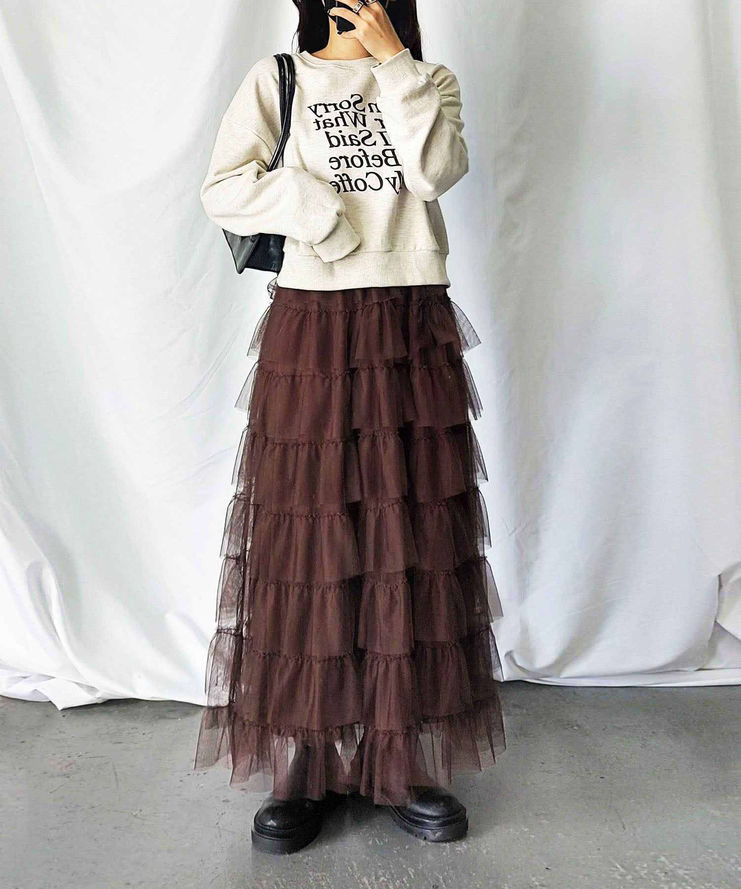 チュールフリルボリュームスカート《 NEWカラー3色追加! 》 Sサイズ仲間入り