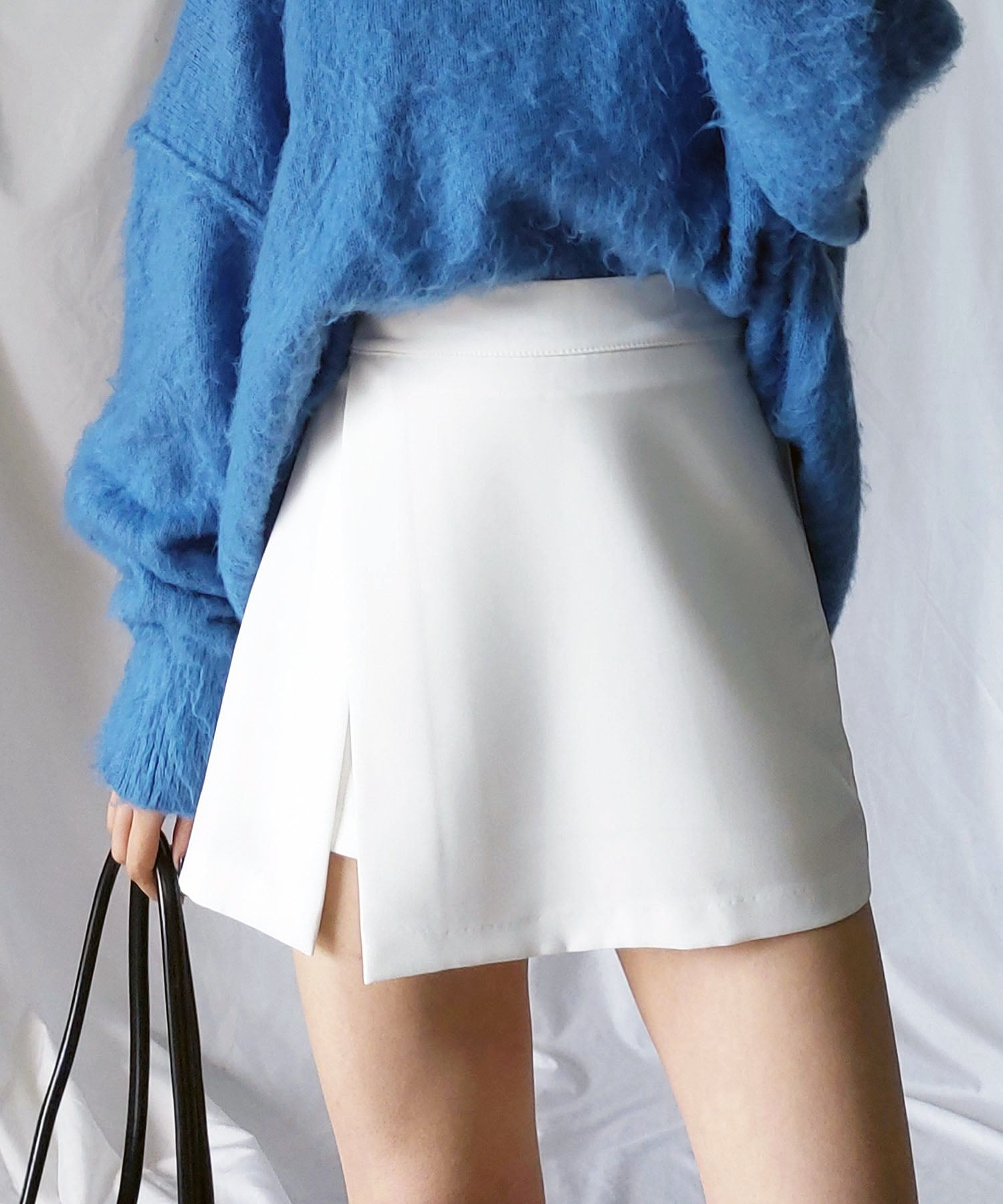 ハイウエストレイヤードミニスカパン【 韓国製 】