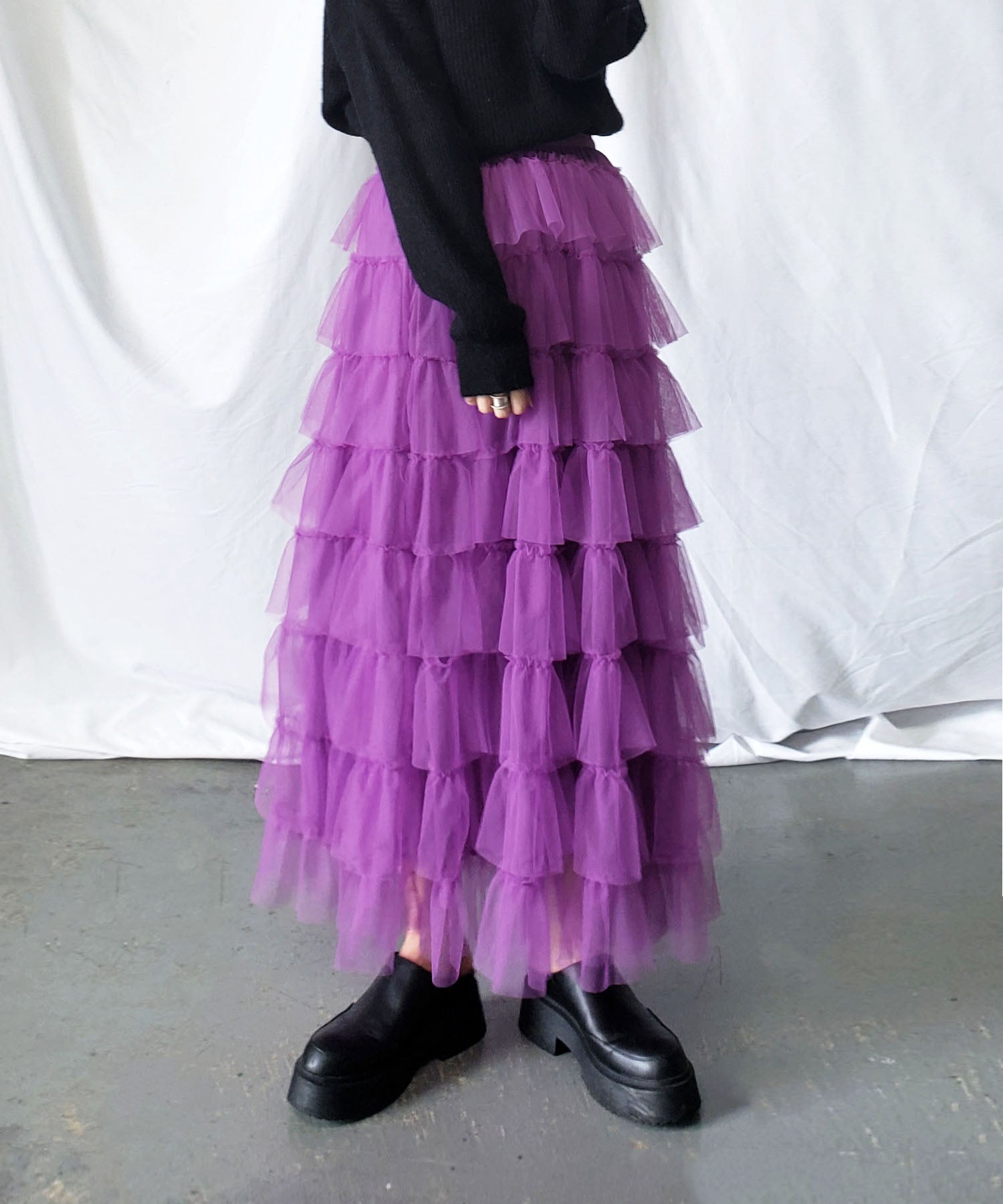 チュールフリルボリュームスカート《 NEWカラー3色追加! 》 Sサイズ仲間入り