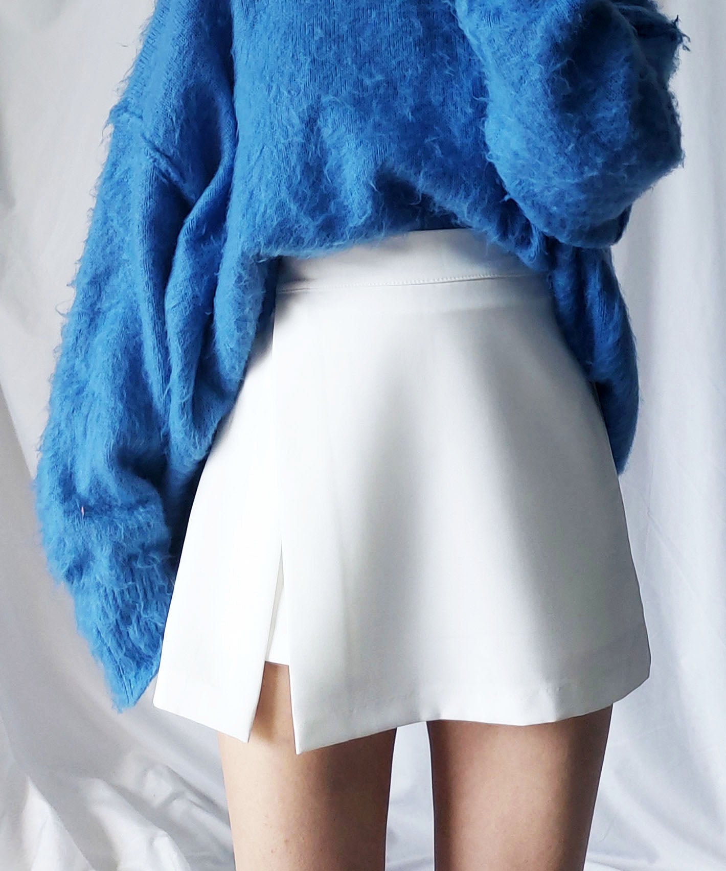 ハイウエストレイヤードミニスカパン【 韓国製 】