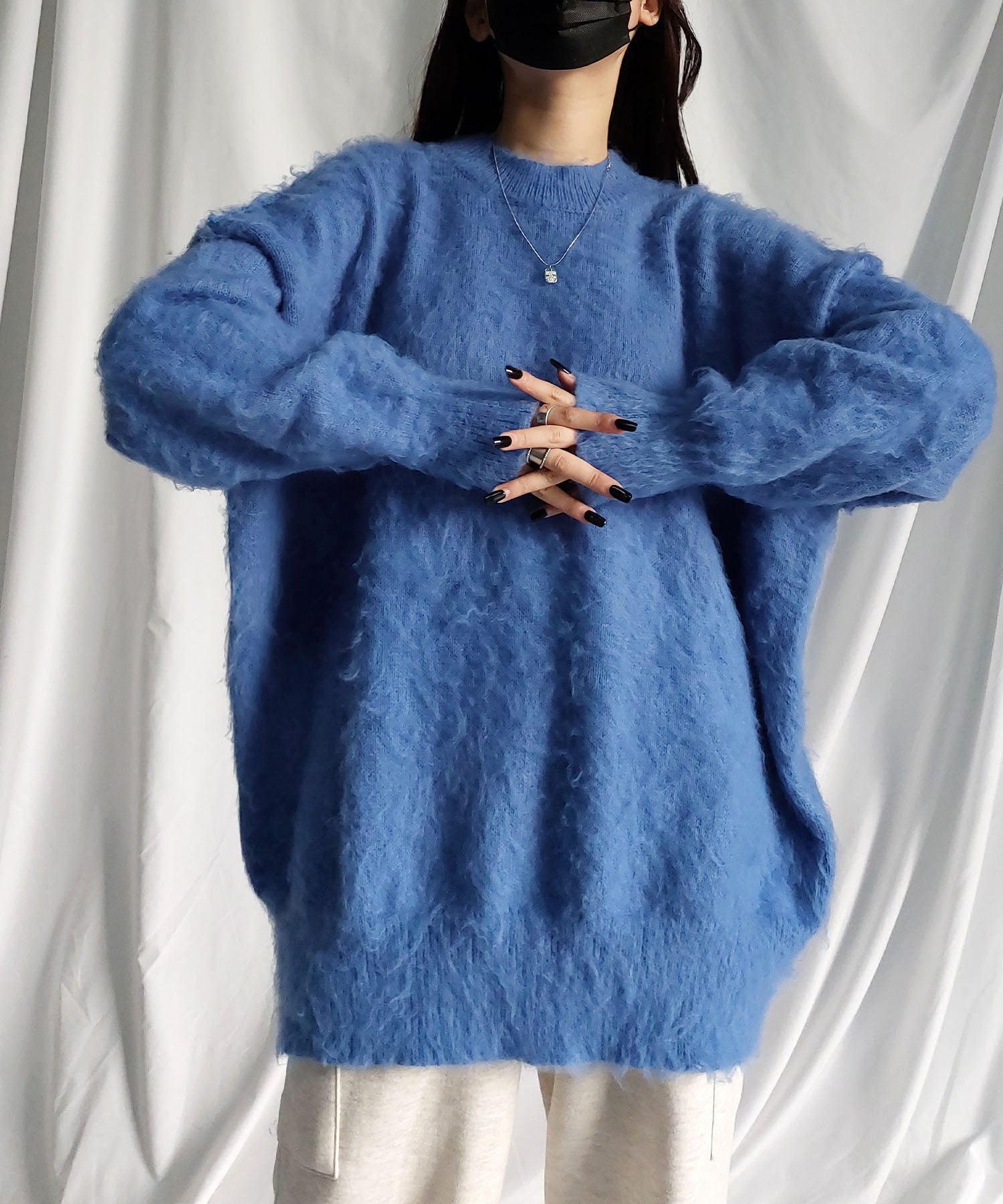 【 UNISEX 】モヘアライクBIGニットプルオーバー