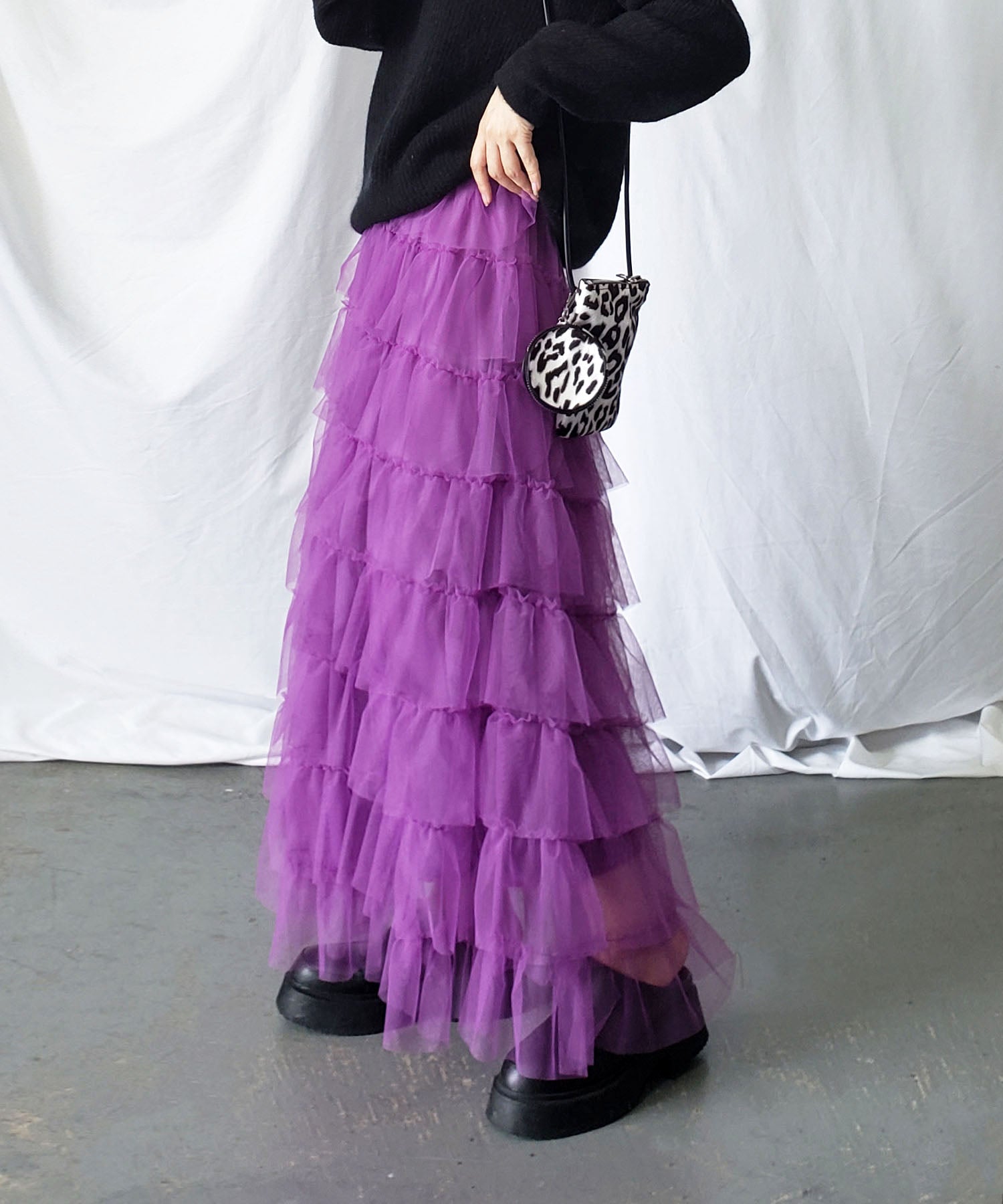 チュールフリルボリュームスカート《 NEWカラー3色追加! 》 Sサイズ仲間入り